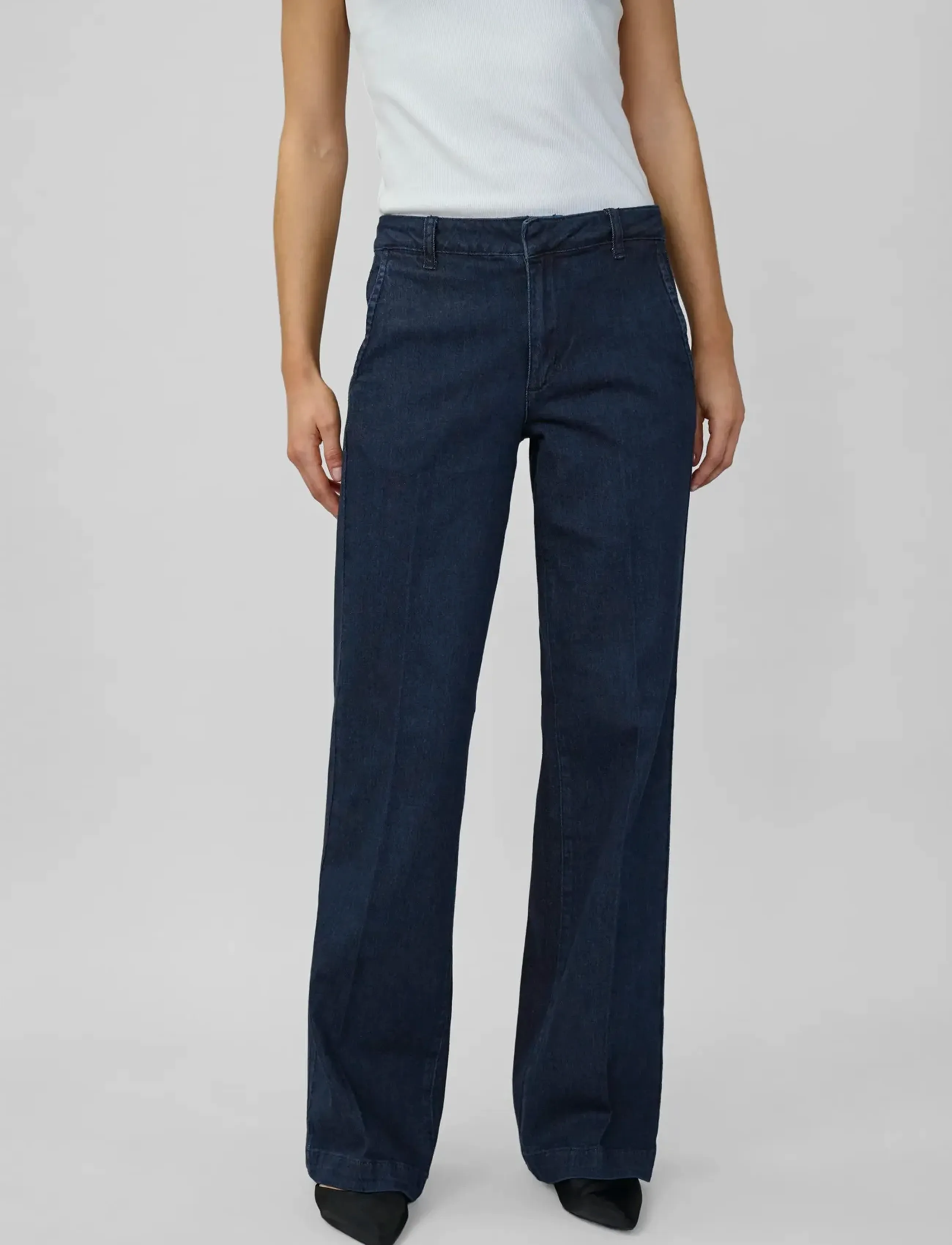 My Essential Wardrobe 30 THE LARA 115 PANT - Jeans - DARK BLUE UN-WASH / navy