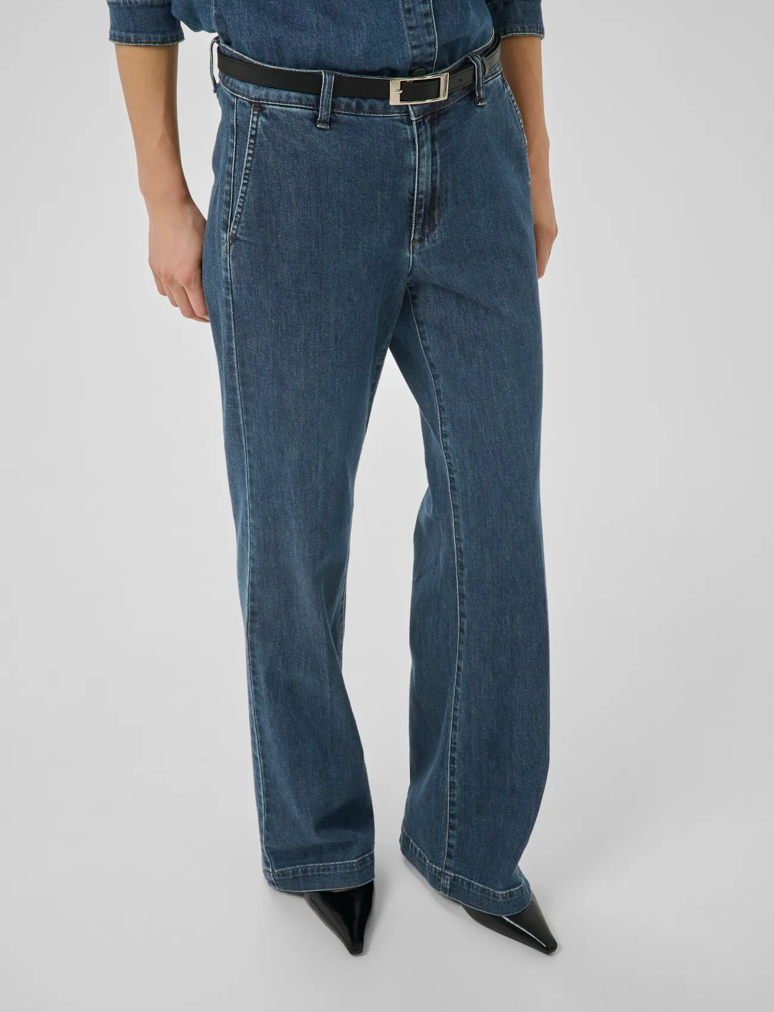 My Essential Wardrobe - 30 THE LARA 115 PANT - sirge säärega teksad - dark blue wash - 0