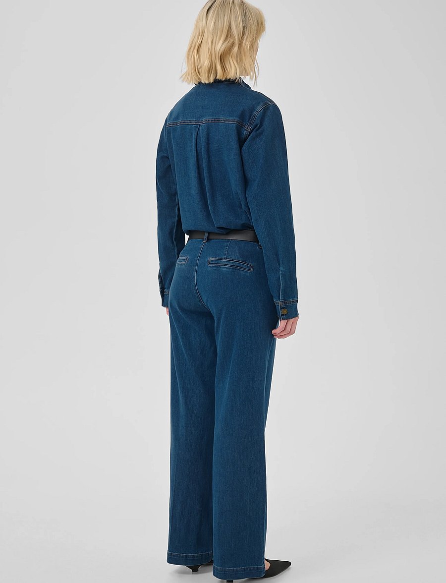 My Essential Wardrobe - JEANS WIDE 30 THE LARA 115 - straight jeans - medium clear blue wash - 4
