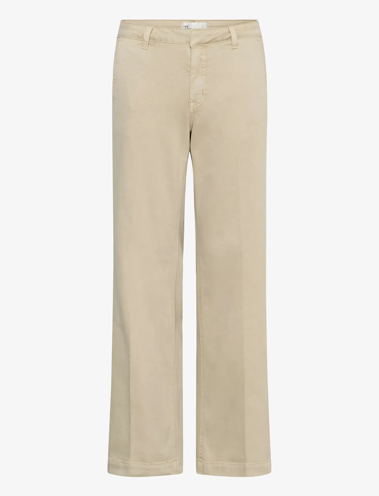 My Essential Wardrobe - Pant Wide MWLara 149 - suorat housut - oatmeal - 1