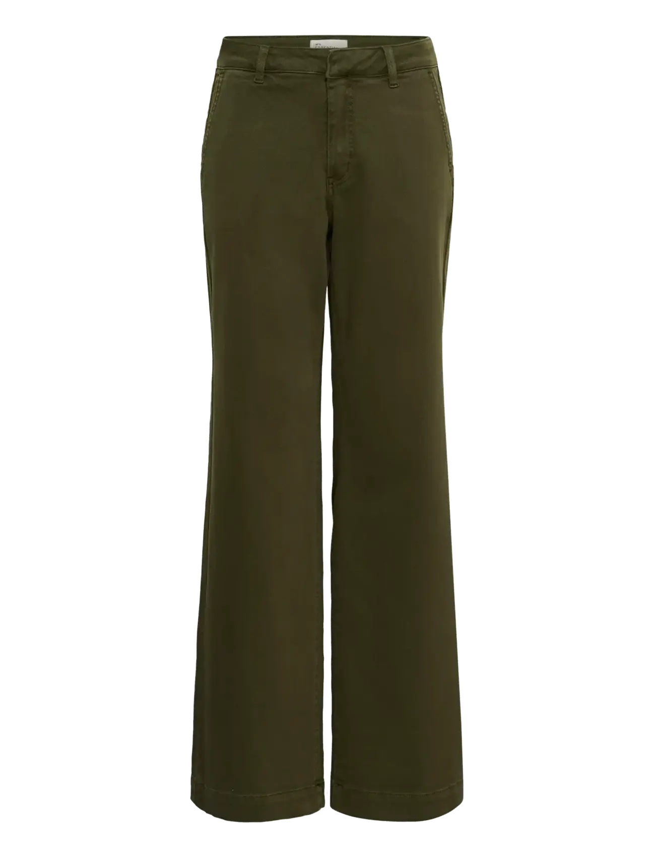 My Essential Wardrobe Pant Wide MWLara 149 - Byxor - OLIVE NIGHT / khaki/green