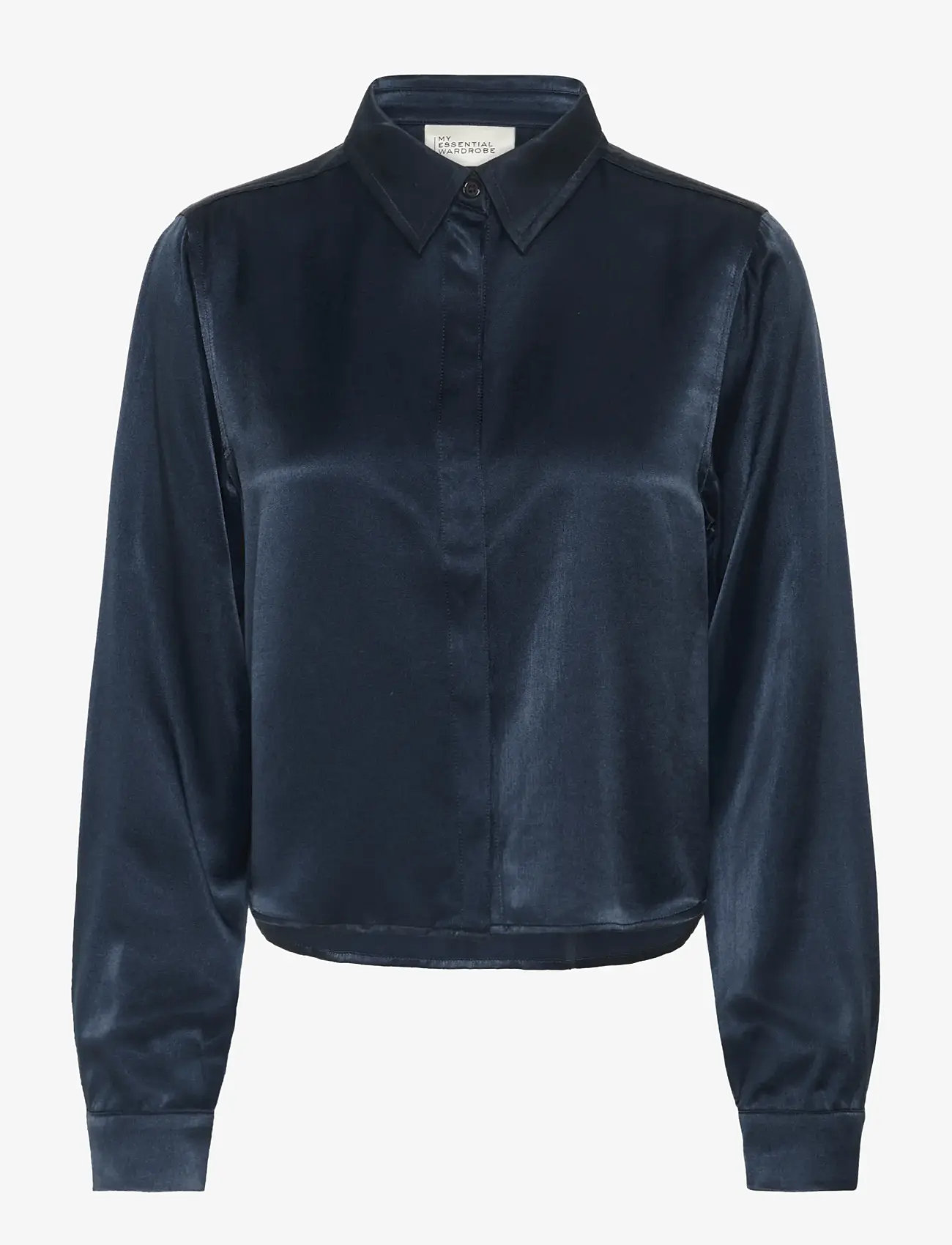 My Essential Wardrobe - EstelleMW Short Shirt - pitkähihaiset kauluspaidat - after midnight - 1