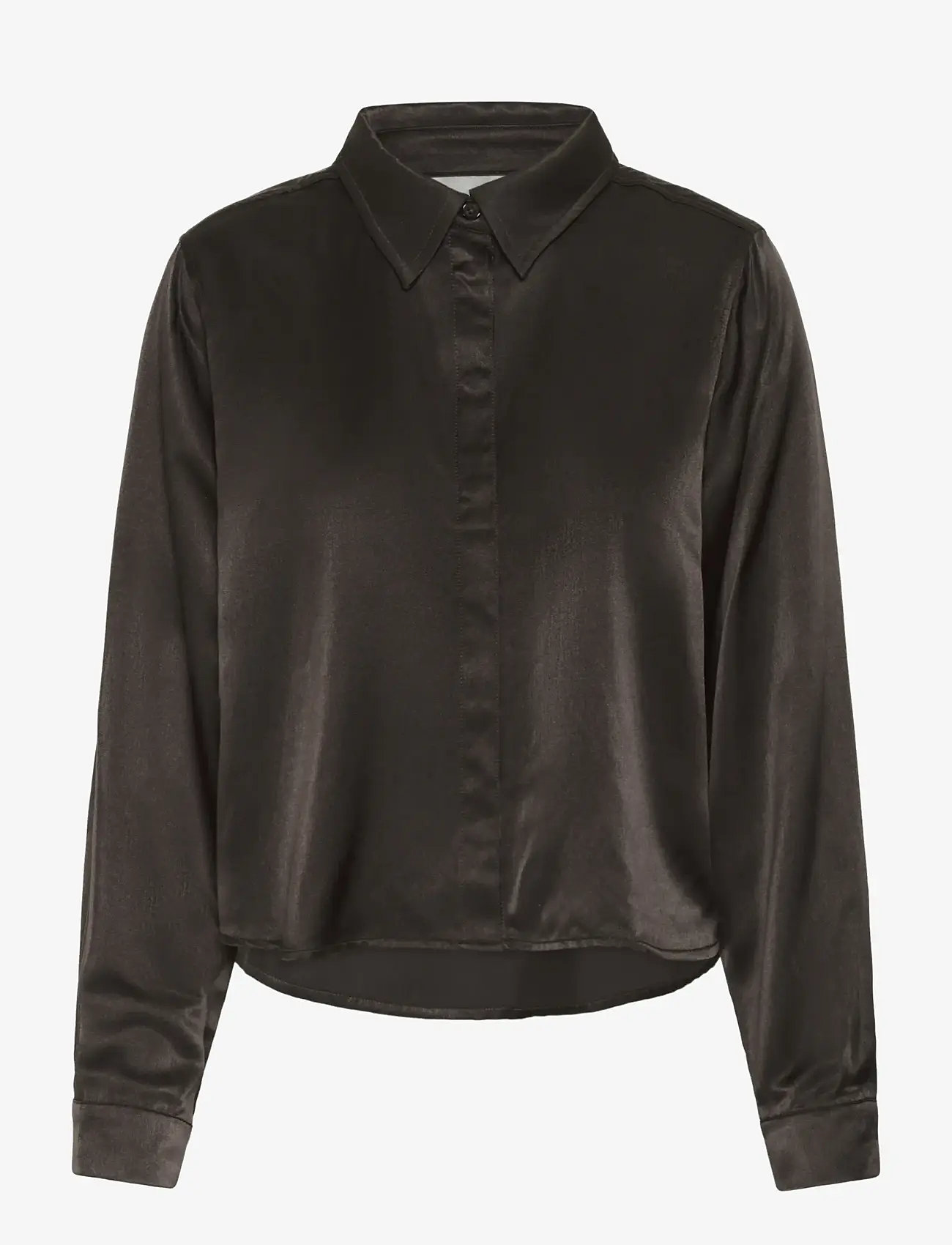 My Essential Wardrobe - EstelleMW Short Shirt - langærmede skjorter - espresso - 1