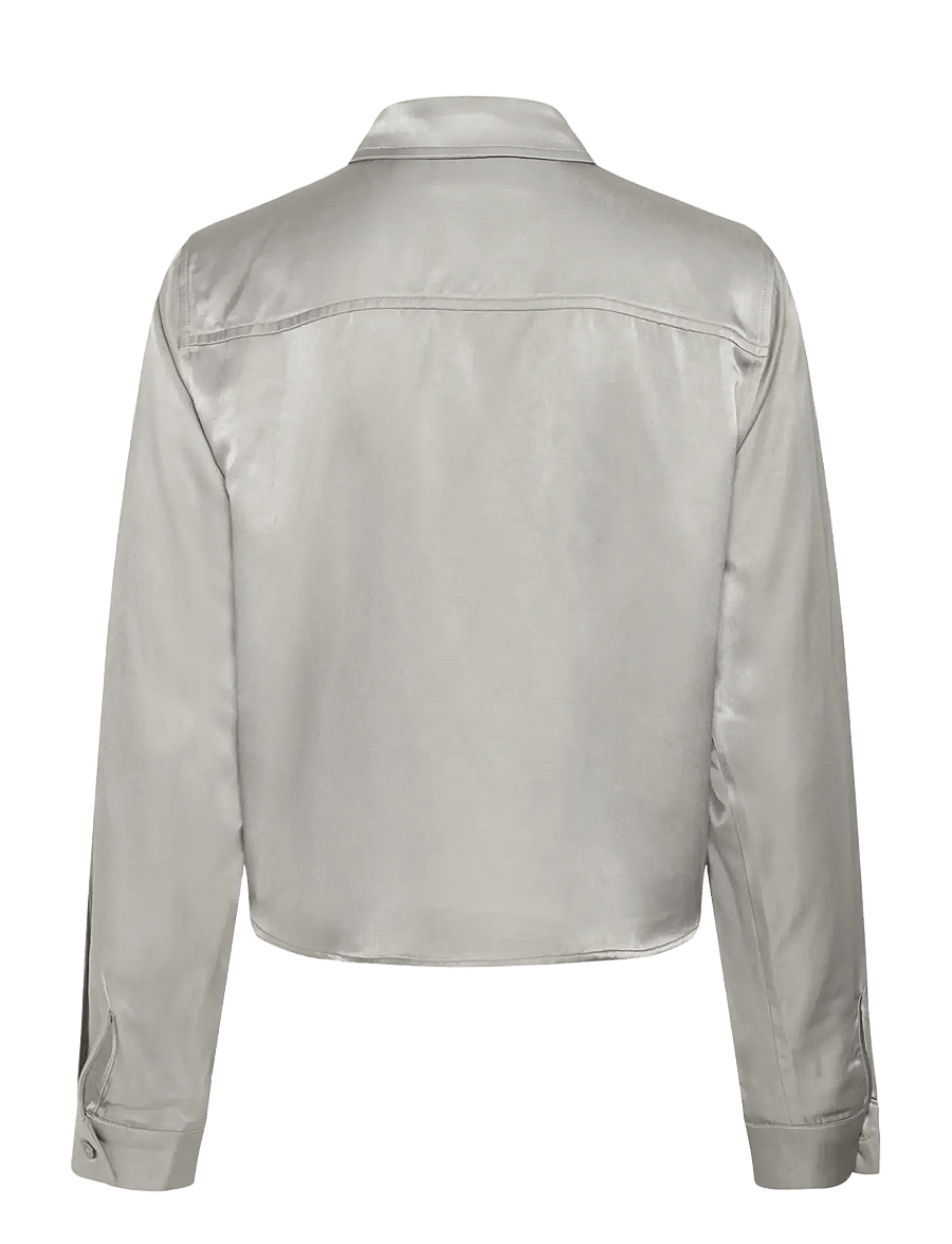 My Essential Wardrobe - EstelleMW Short Shirt - langærmede skjorter - moon mist - 2