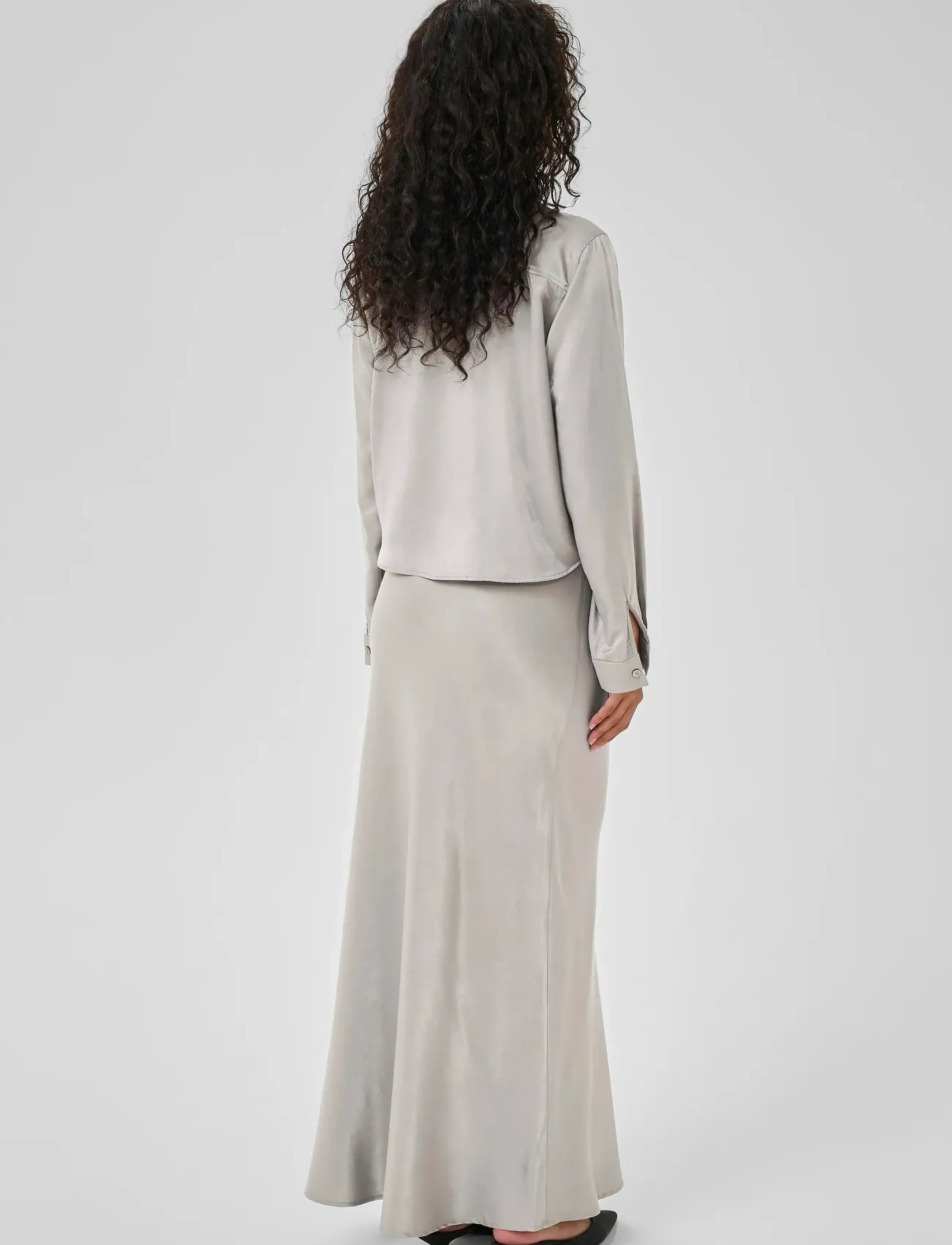 My Essential Wardrobe - EstelleMW Short Shirt - long-sleeved shirts - moon mist - 4