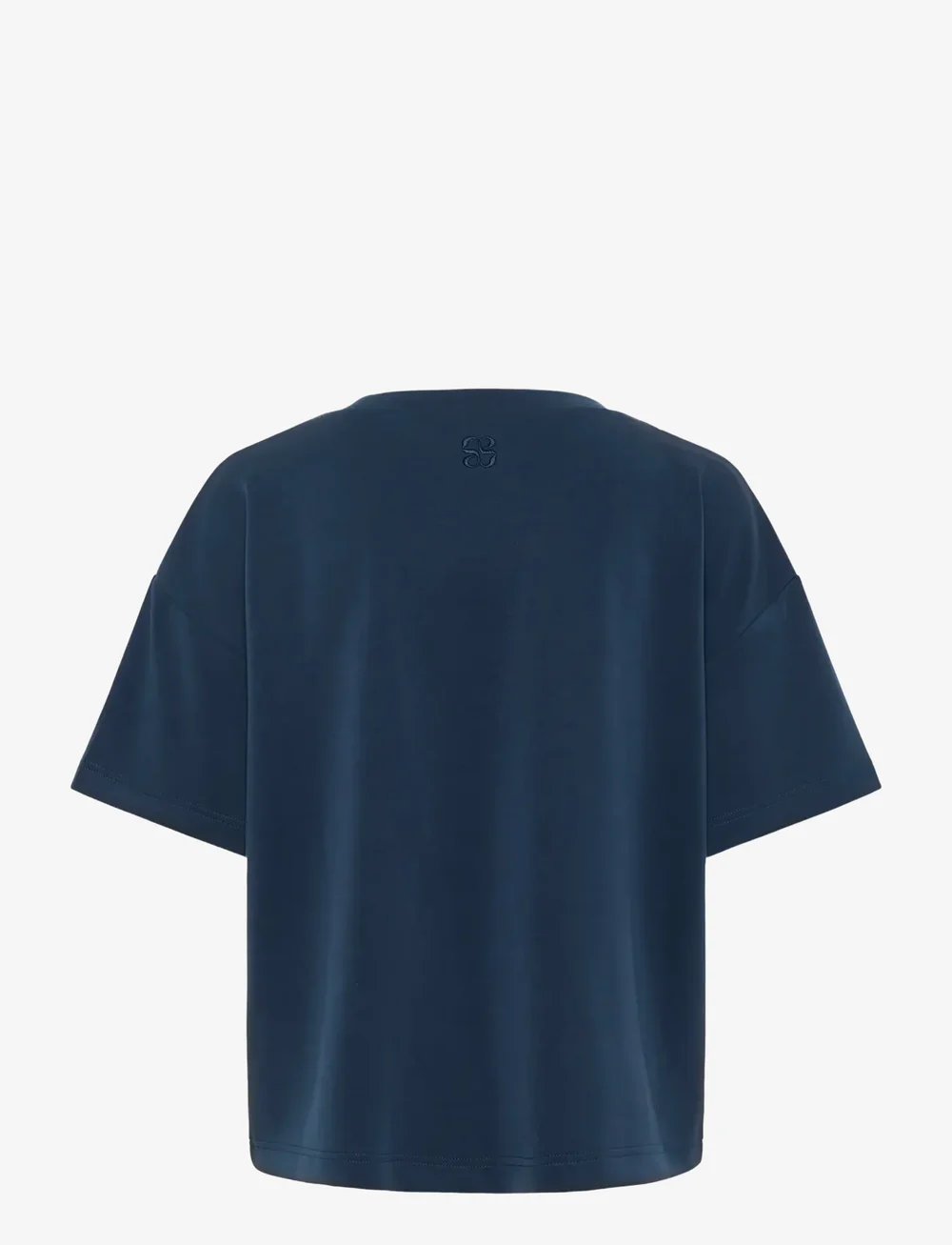 My Essential Wardrobe - HelleMW EMB Boxy Tee - t-shirts - after midnight - 2