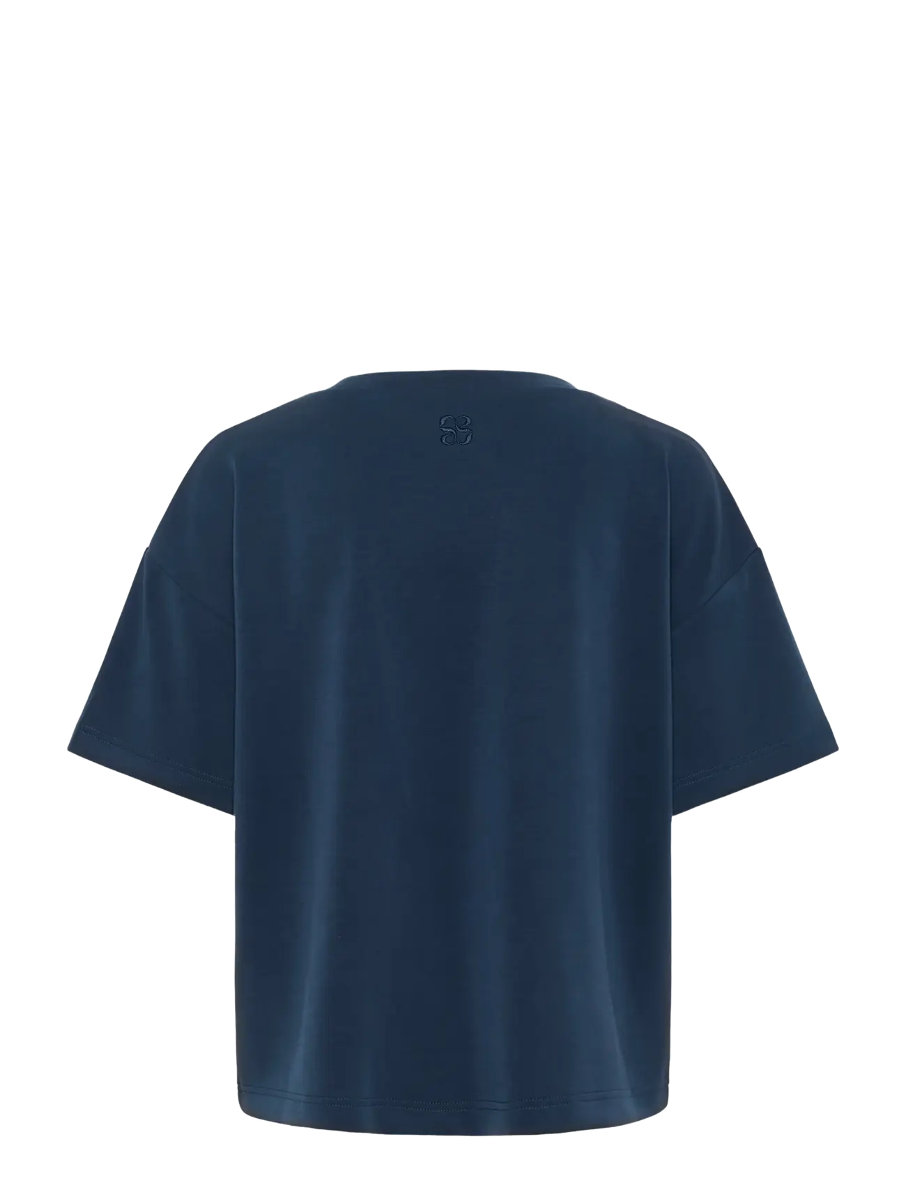 My Essential Wardrobe - HelleMW EMB Boxy Tee - t-shirts - after midnight - 2