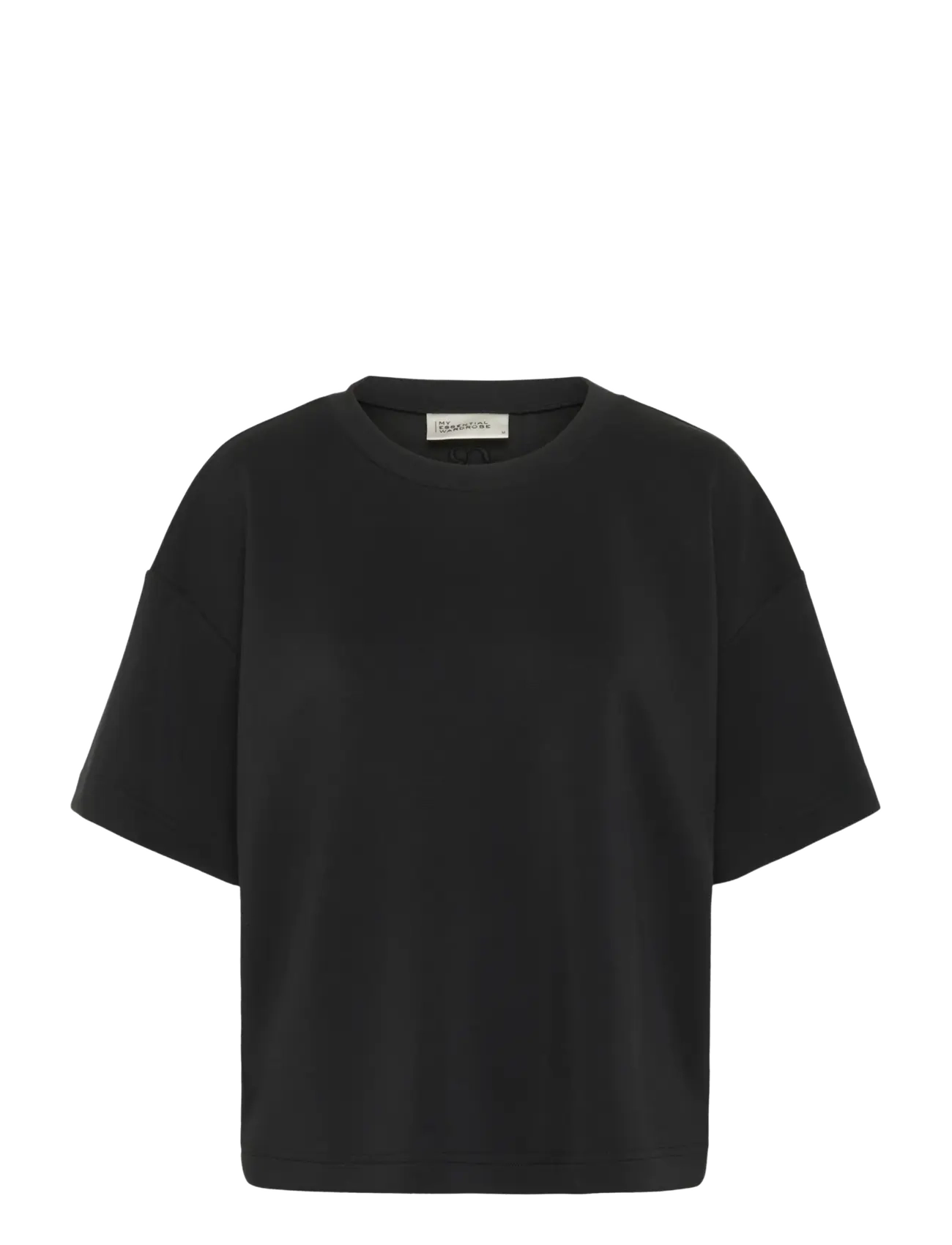 MY ESSENTIAL WARDROBE Hellemw Emb Boxy Tee Schwarz - M/L - Damen