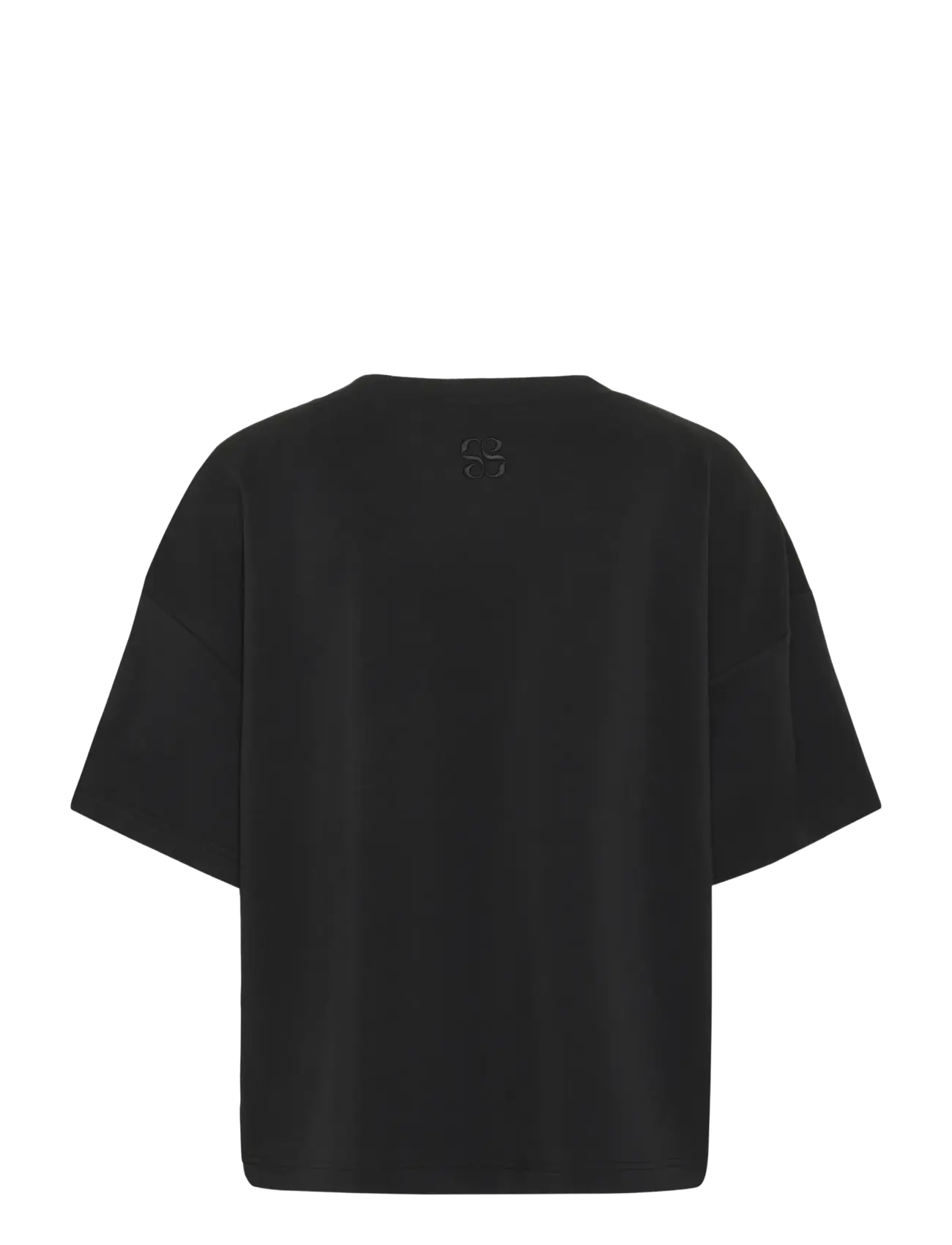 My Essential Wardrobe - HelleMW EMB Boxy Tee - t-shirts - black - 2