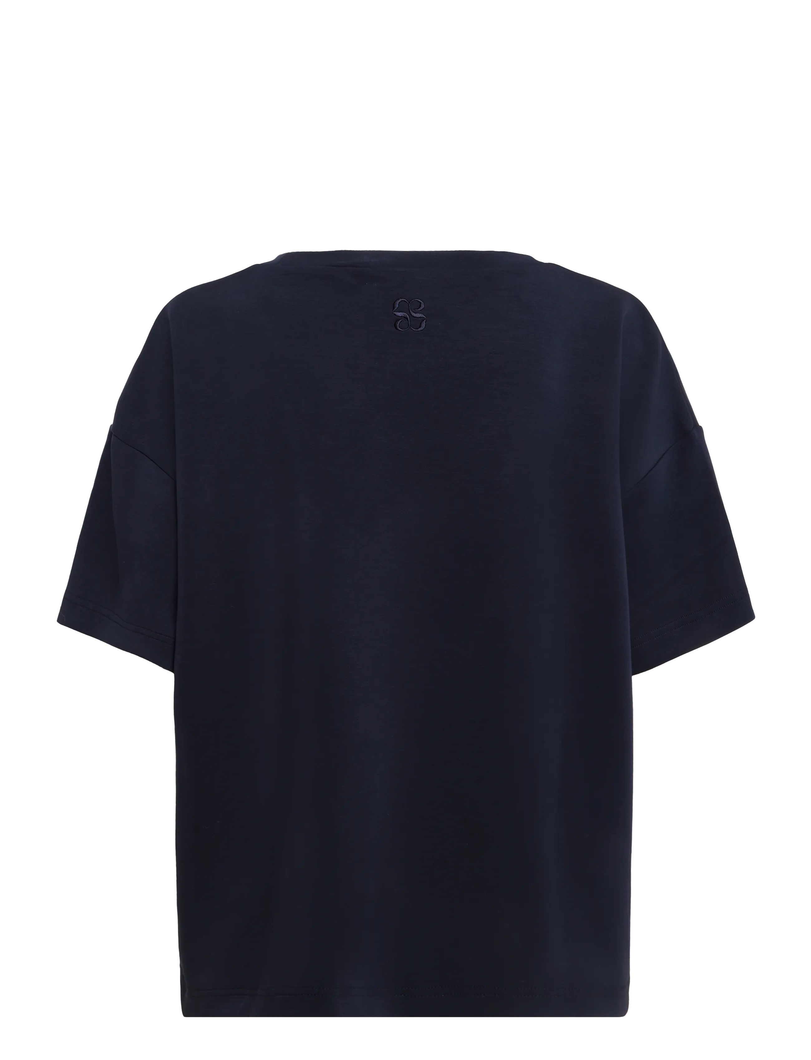 My Essential Wardrobe - HelleMW EMB Boxy Tee - t-shirts - dark sapphire blue - 1