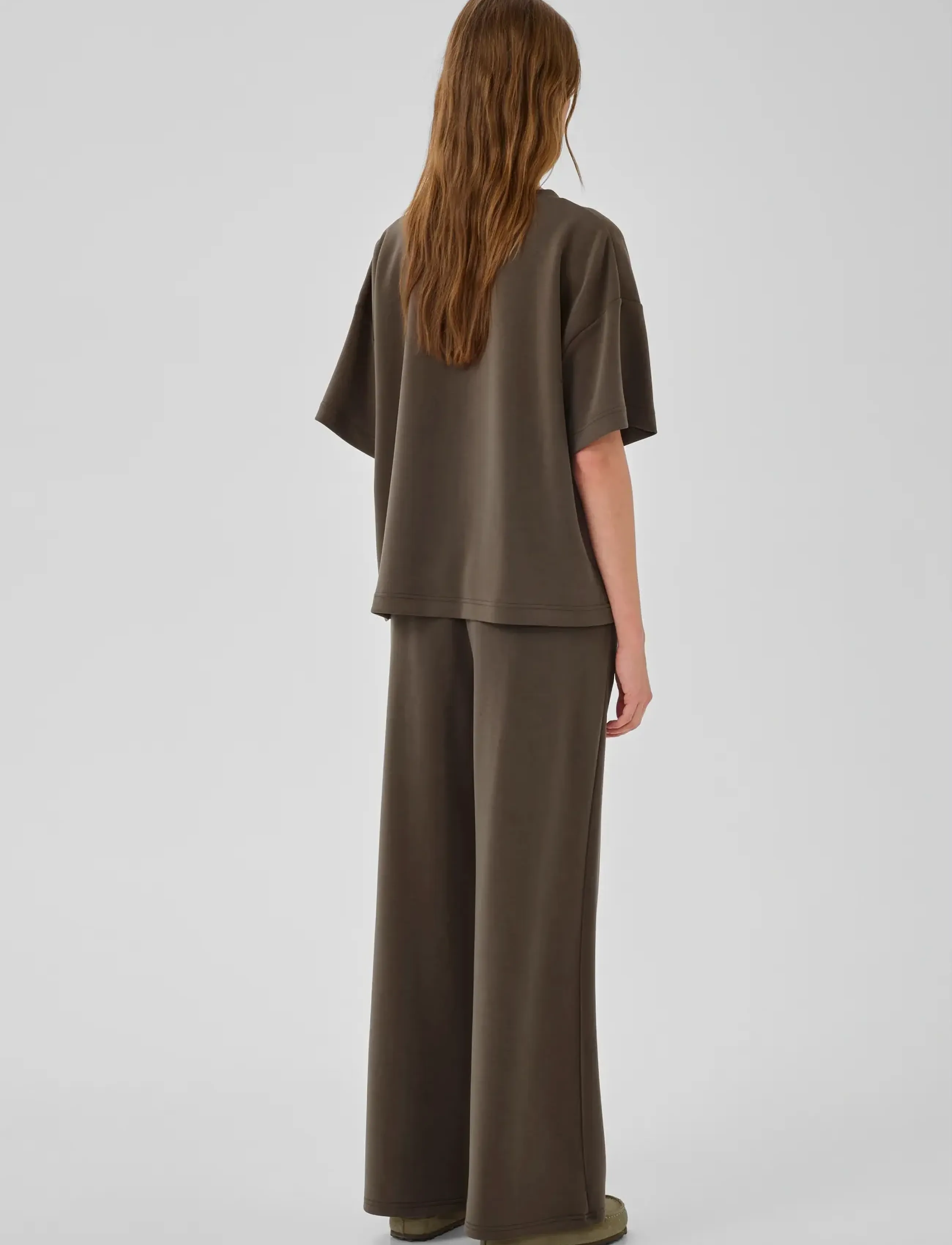 My Essential Wardrobe - HelleMW EMB Boxy Tee - t-shirts - major brown - 4