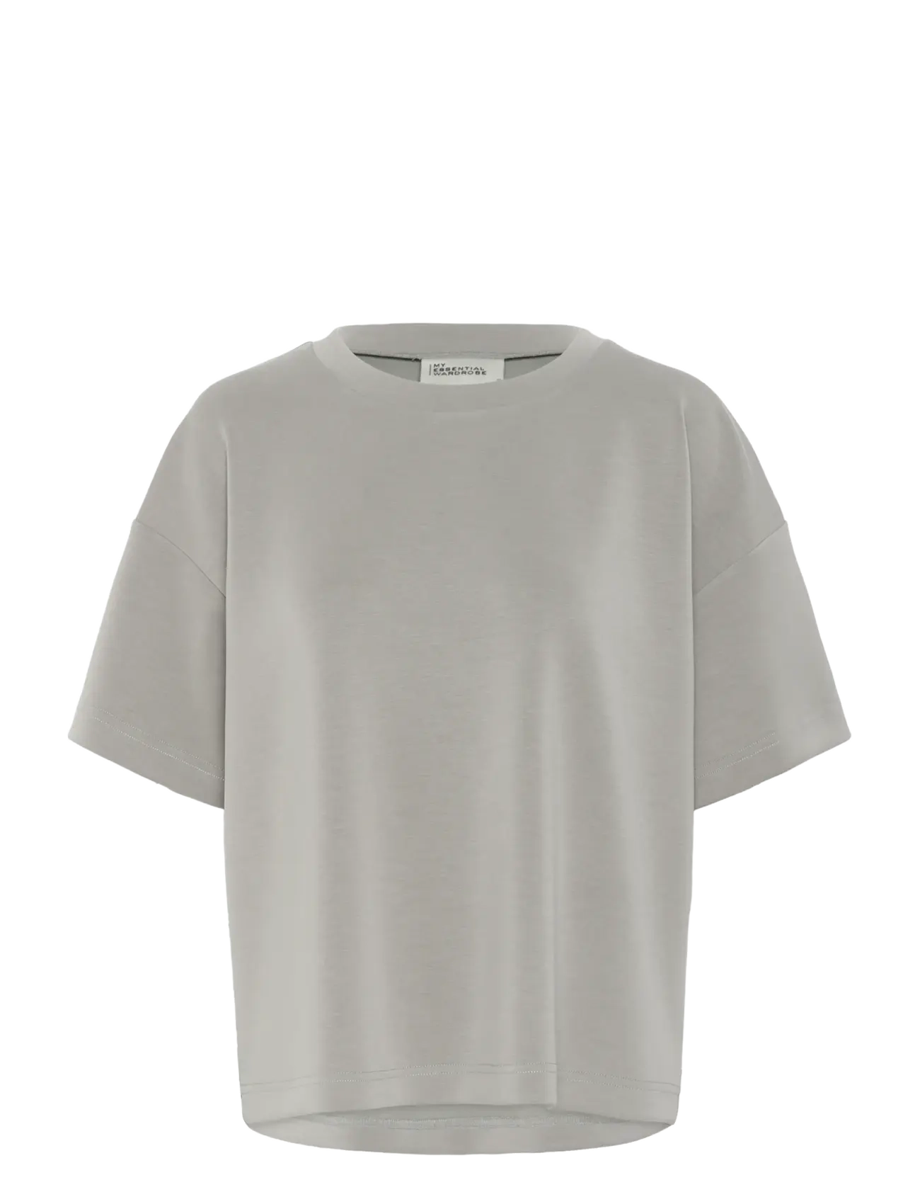 MY ESSENTIAL WARDROBE Hellemw Emb Boxy Tee Grau - M/L - Damen
