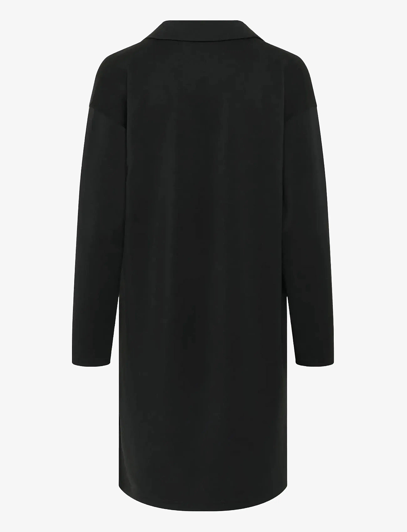 My Essential Wardrobe - HelleMW Polo Dress - stickade klänningar - black - 2