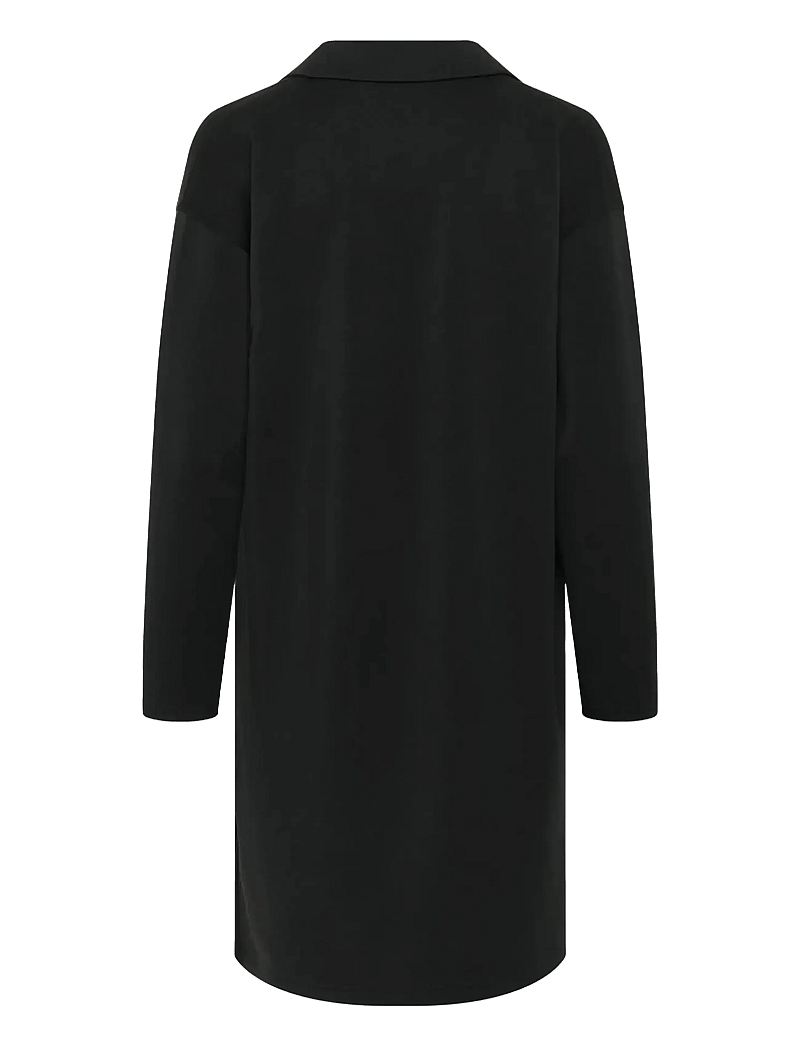 My Essential Wardrobe - HelleMW Polo Dress - kootud kleidid - black - 2