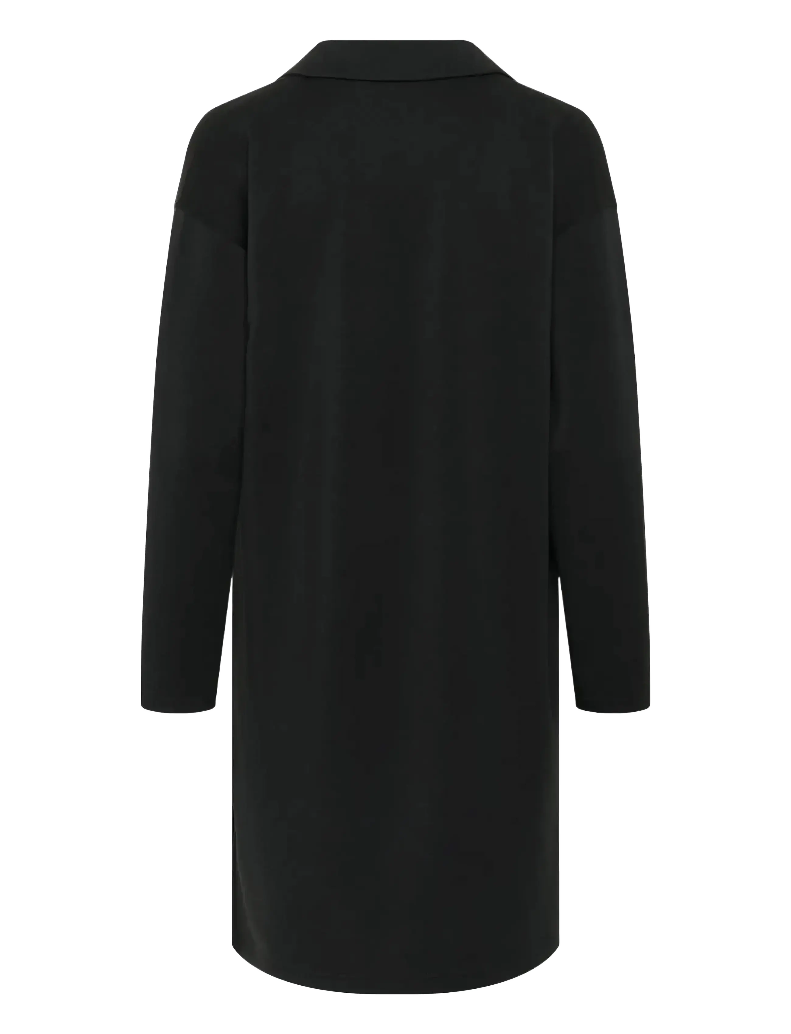My Essential Wardrobe - HelleMW Polo Dress - prjónaðir kjólar - black - 2