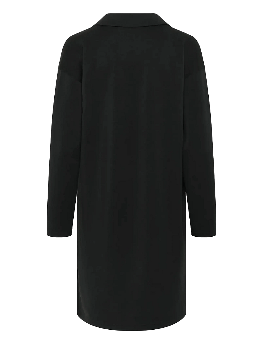 My Essential Wardrobe - HelleMW Polo Dress - knitted dresses - black - 2