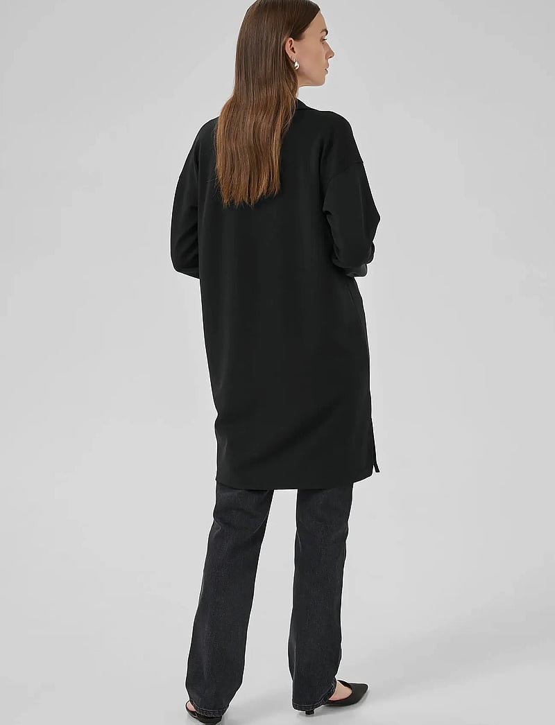 My Essential Wardrobe - HelleMW Polo Dress - kootud kleidid - black - 4