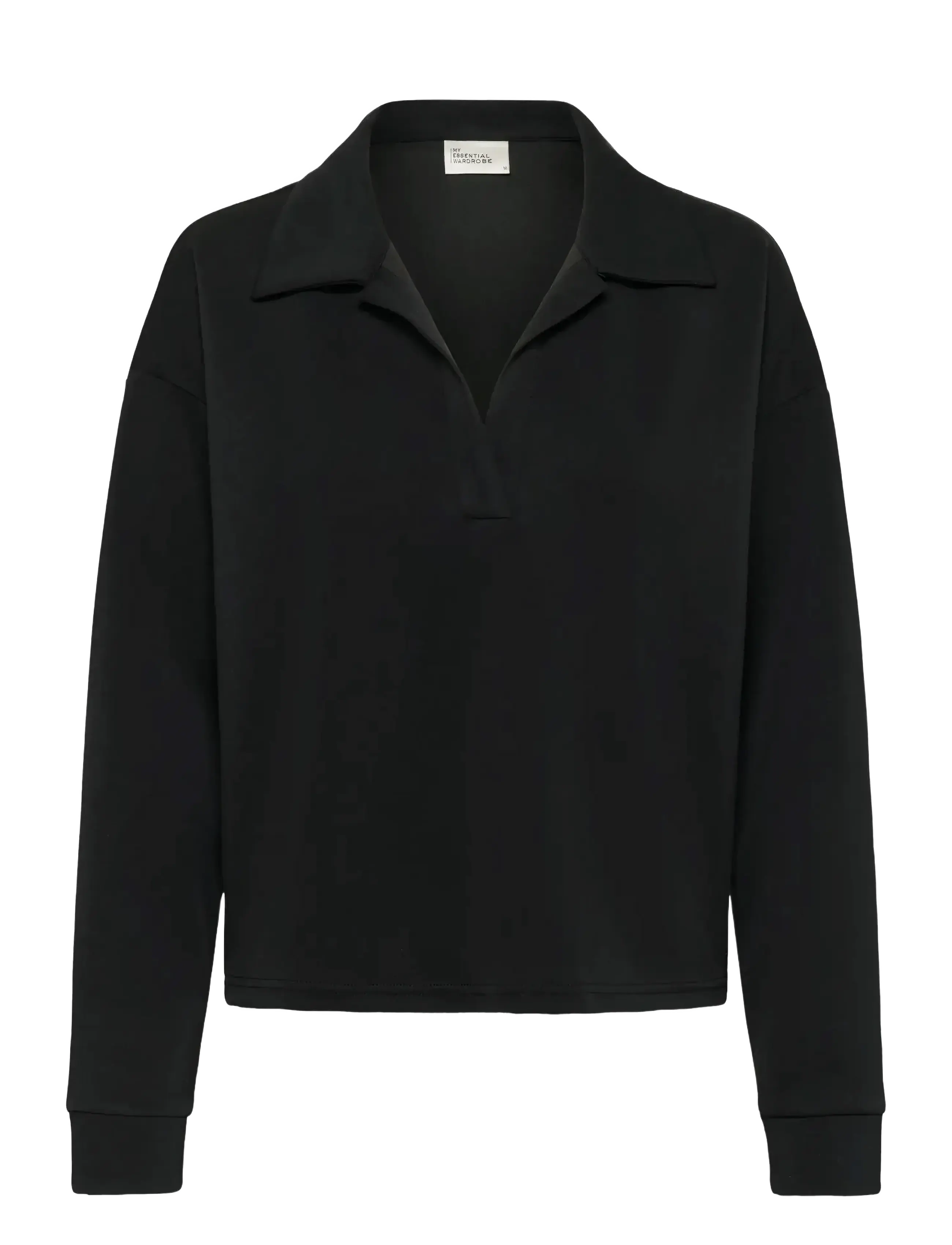 MY ESSENTIAL WARDROBE Hellemw Polo Bluse Schwarz - L - Damen