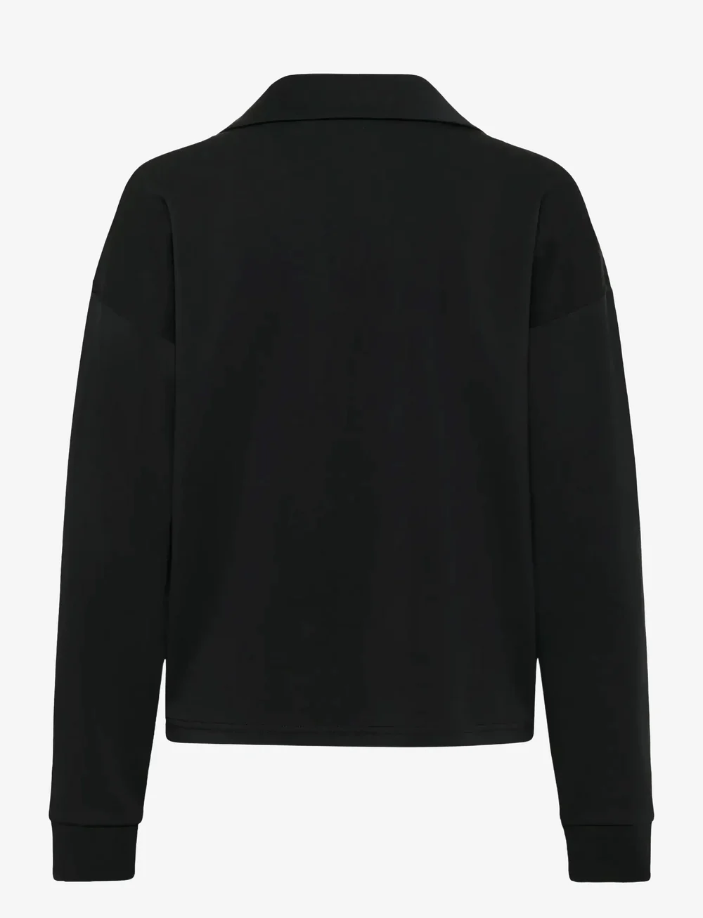 My Essential Wardrobe - HelleMW Polo Blouse - langärmlige blusen - black - 2