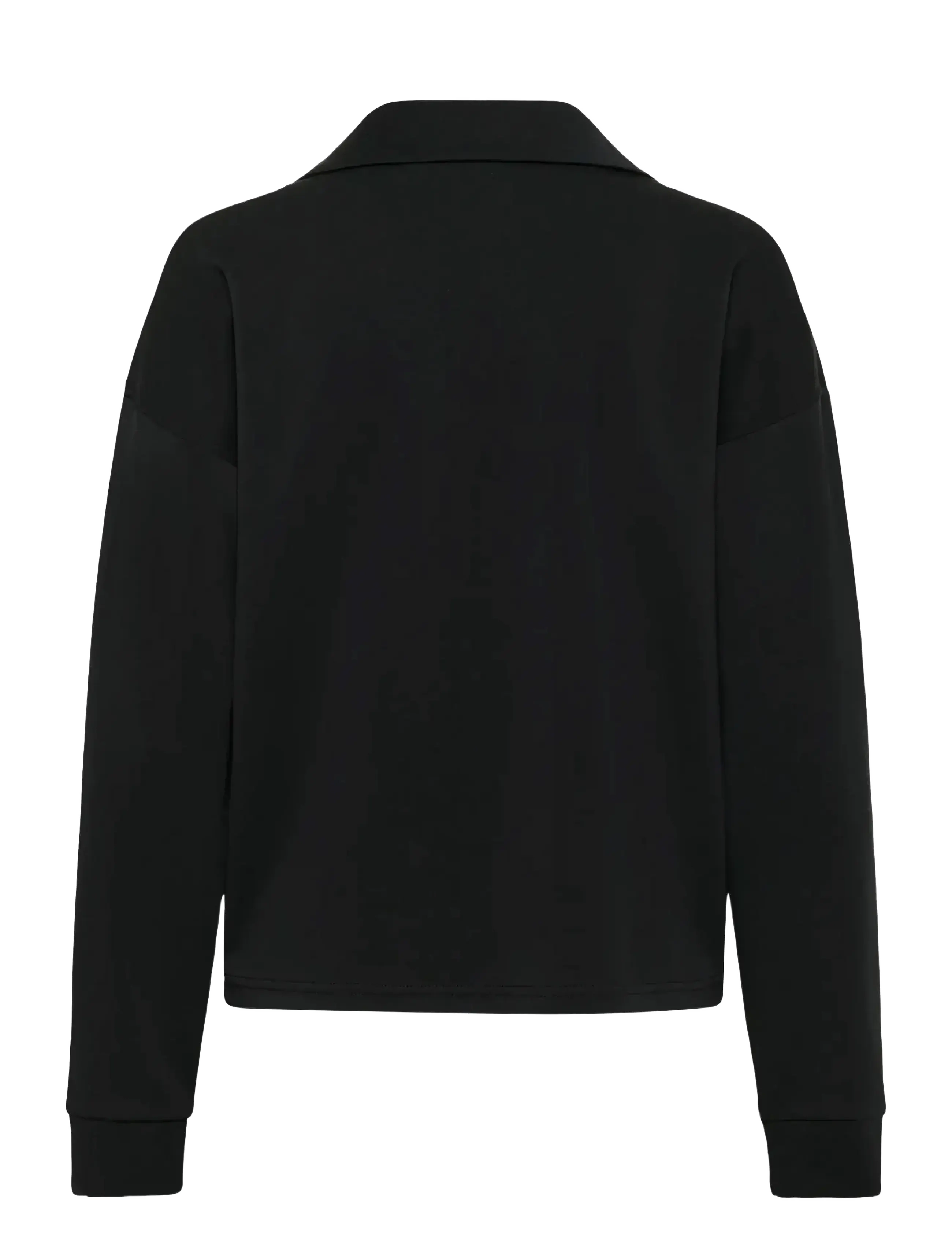 My Essential Wardrobe - HelleMW Polo Blouse - langærmede bluser - black - 2