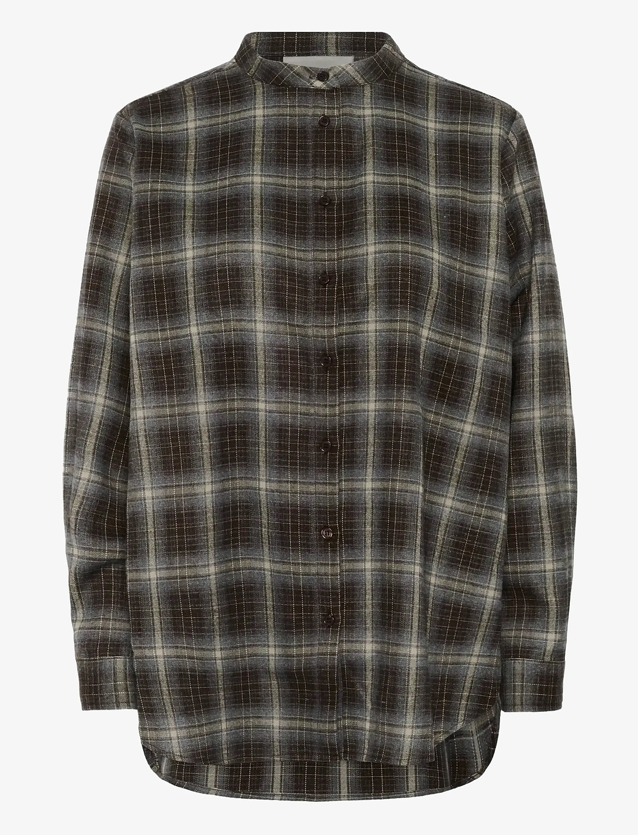 My Essential Wardrobe - MarlyMW Shirt - langärmlige hemden - espresso check - 1