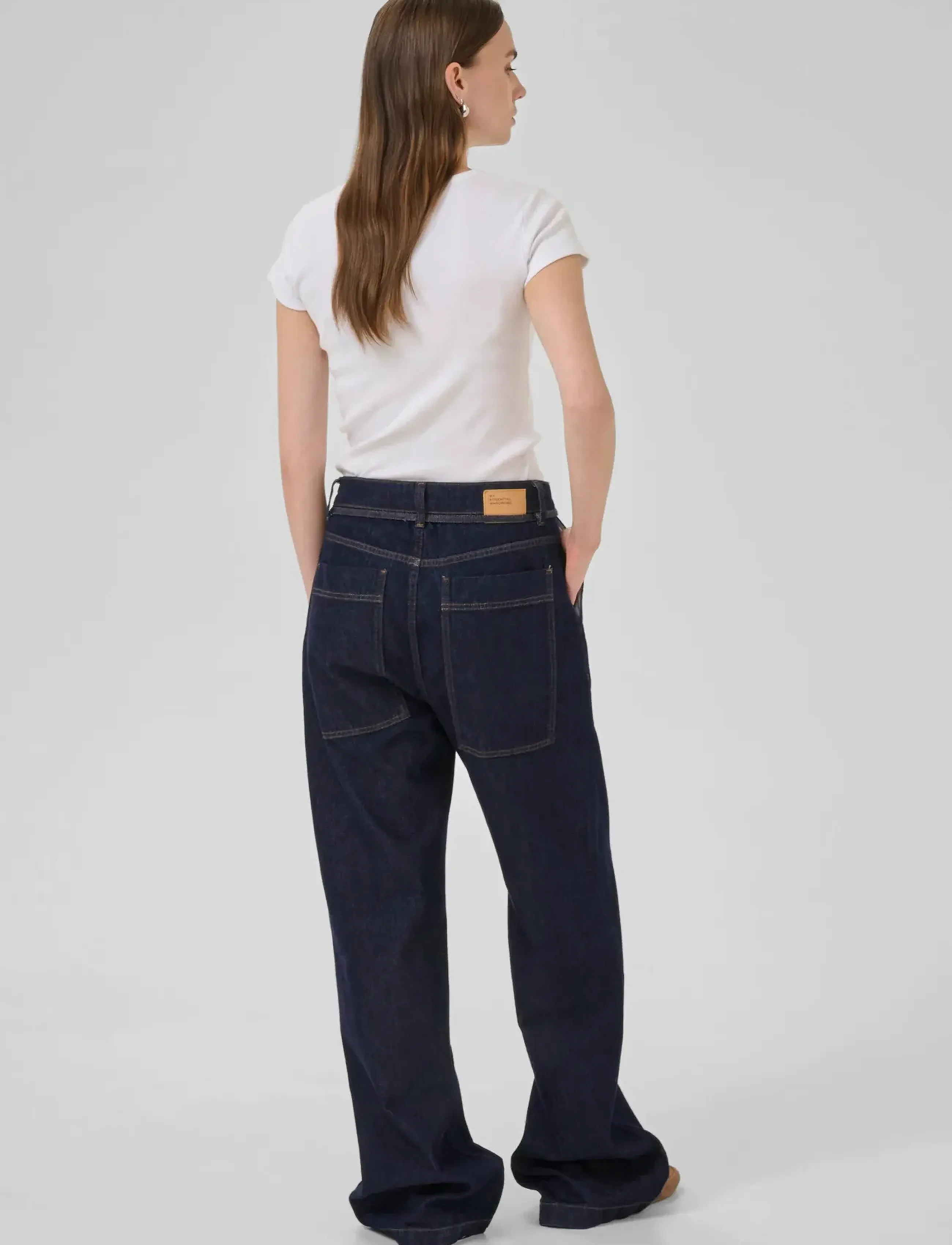 My Essential Wardrobe - MWCleo 143 Mid Wide - laia säärega teksad - dark blue un-wash - 4