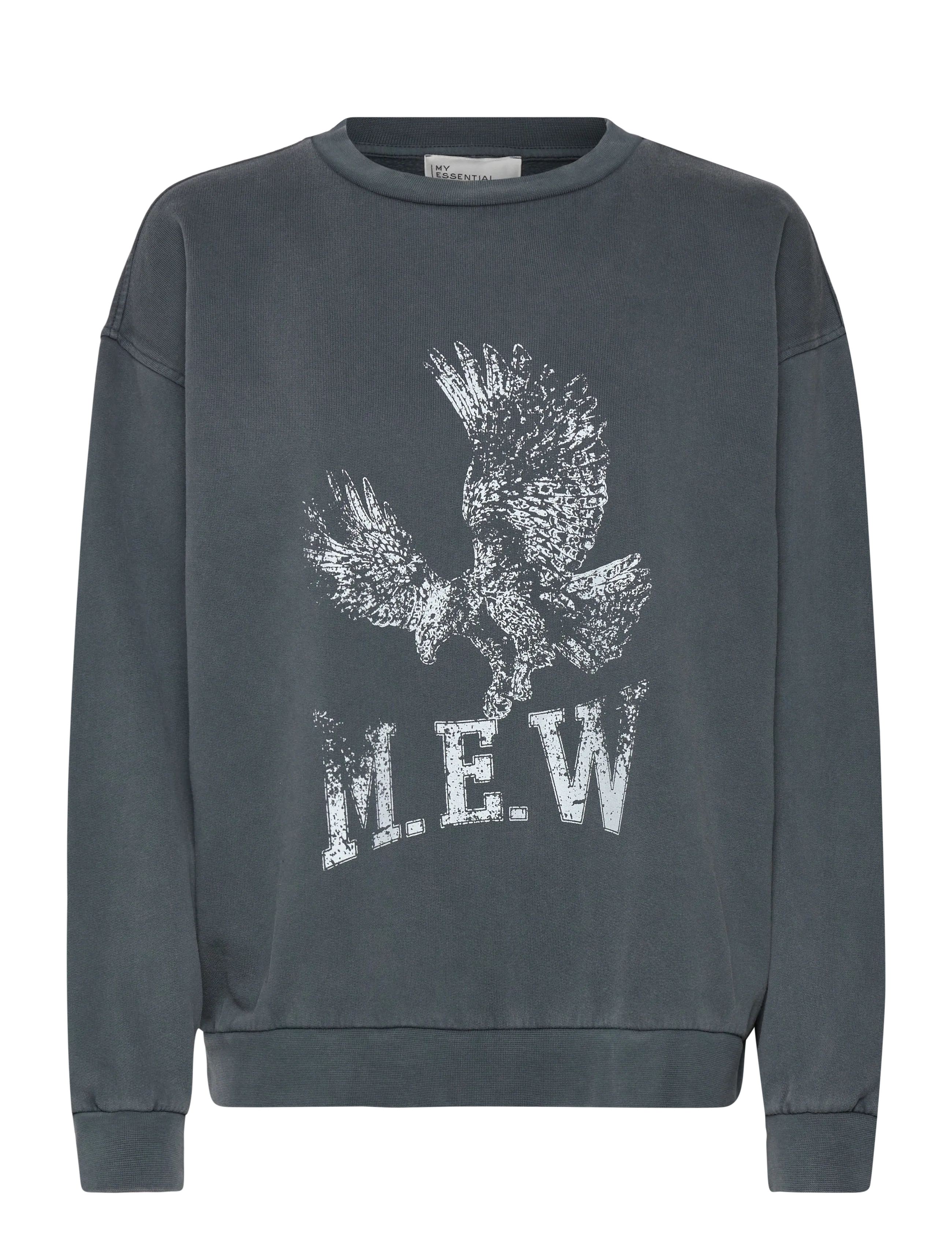 My Essential Wardrobe DiegoMW Eagle Sweat - My Essential Wardrobe - DARK GREY RANDOM WASH / grey