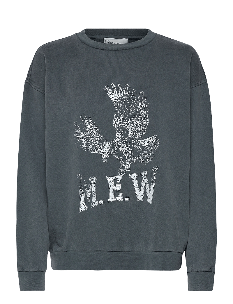 My Essential Wardrobe - DiegoMW Eagle Sweat - alltags-style - dark grey random wash - 0
