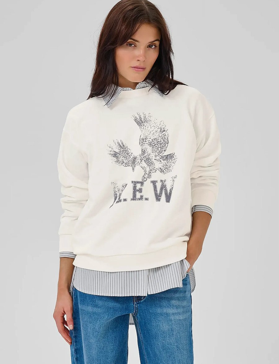 My Essential Wardrobe - DiegoMW Eagle Sweat - everyday style - snow white - 0