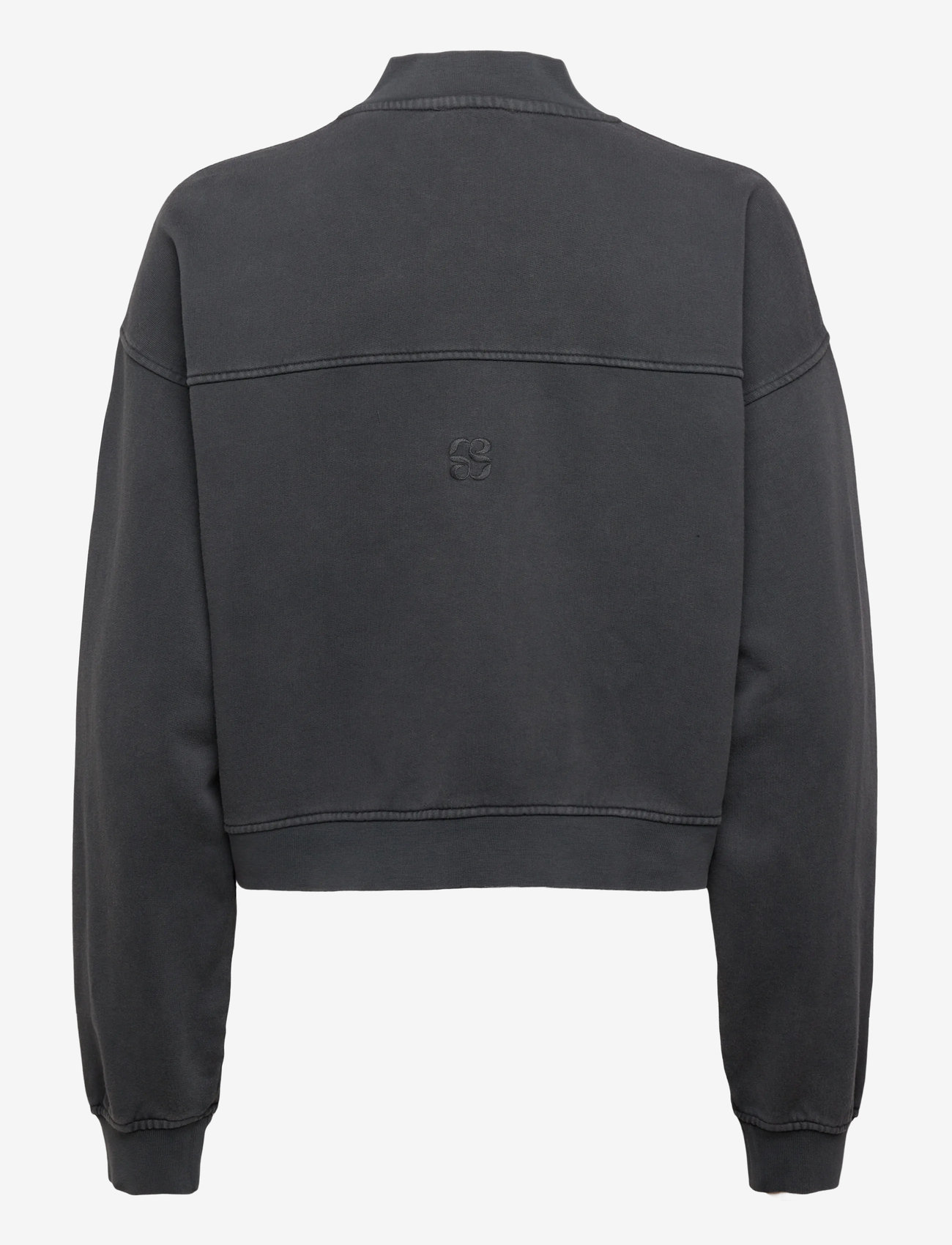 My Essential Wardrobe - MetaMW Short Sweat Jacket - efterårsjakker - dark grey random wash - 2