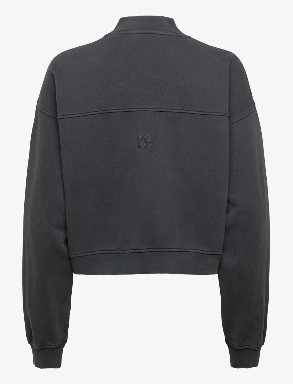 My Essential Wardrobe - MetaMW Short Sweat Jacket - herbstjacken - dark grey random wash - 2