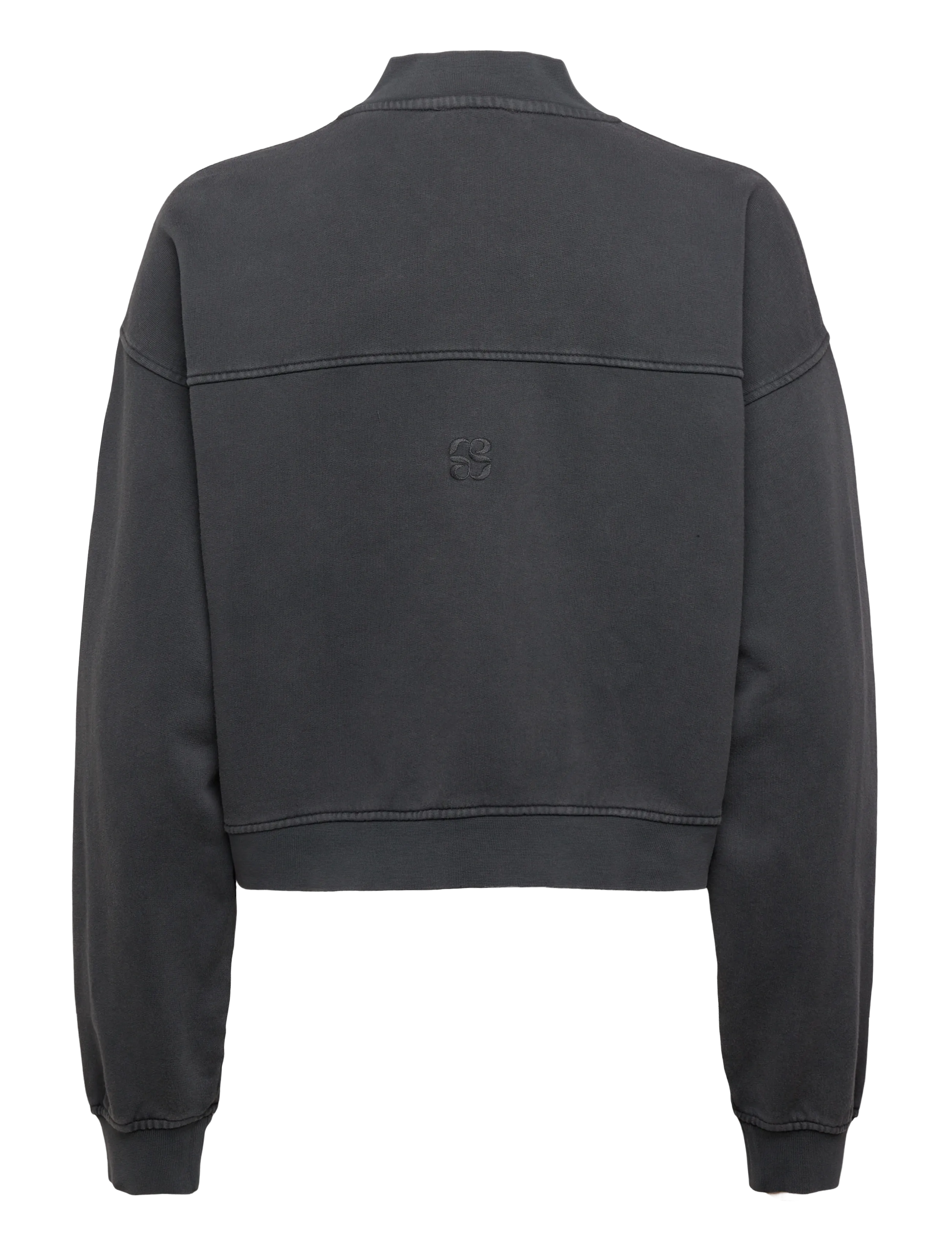My Essential Wardrobe - MetaMW Short Sweat Jacket - tunna jackor - dark grey random wash - 2