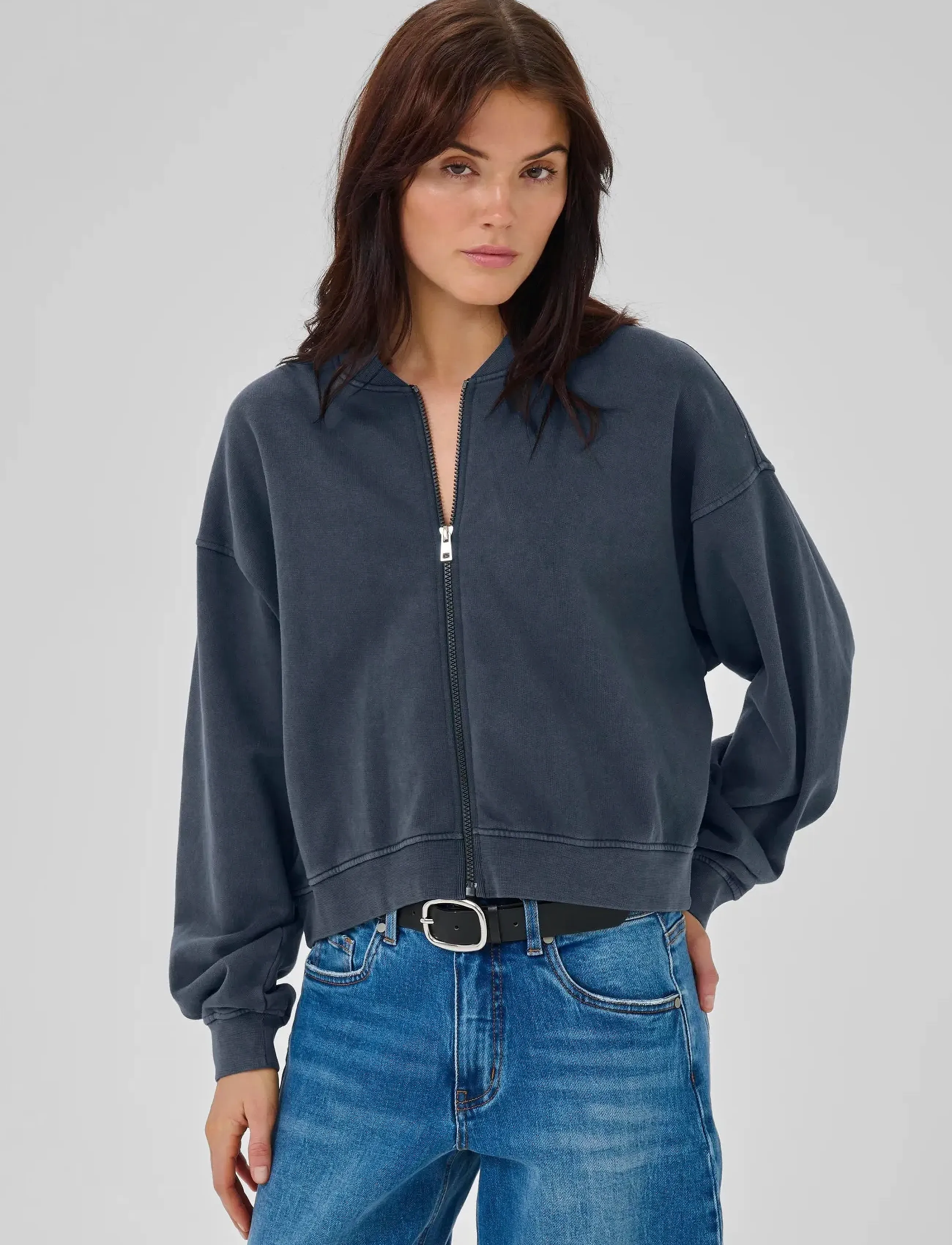 My Essential Wardrobe Metamw Short Sweat Jacket, S, Jackets, Grau - Light-summer Frauen