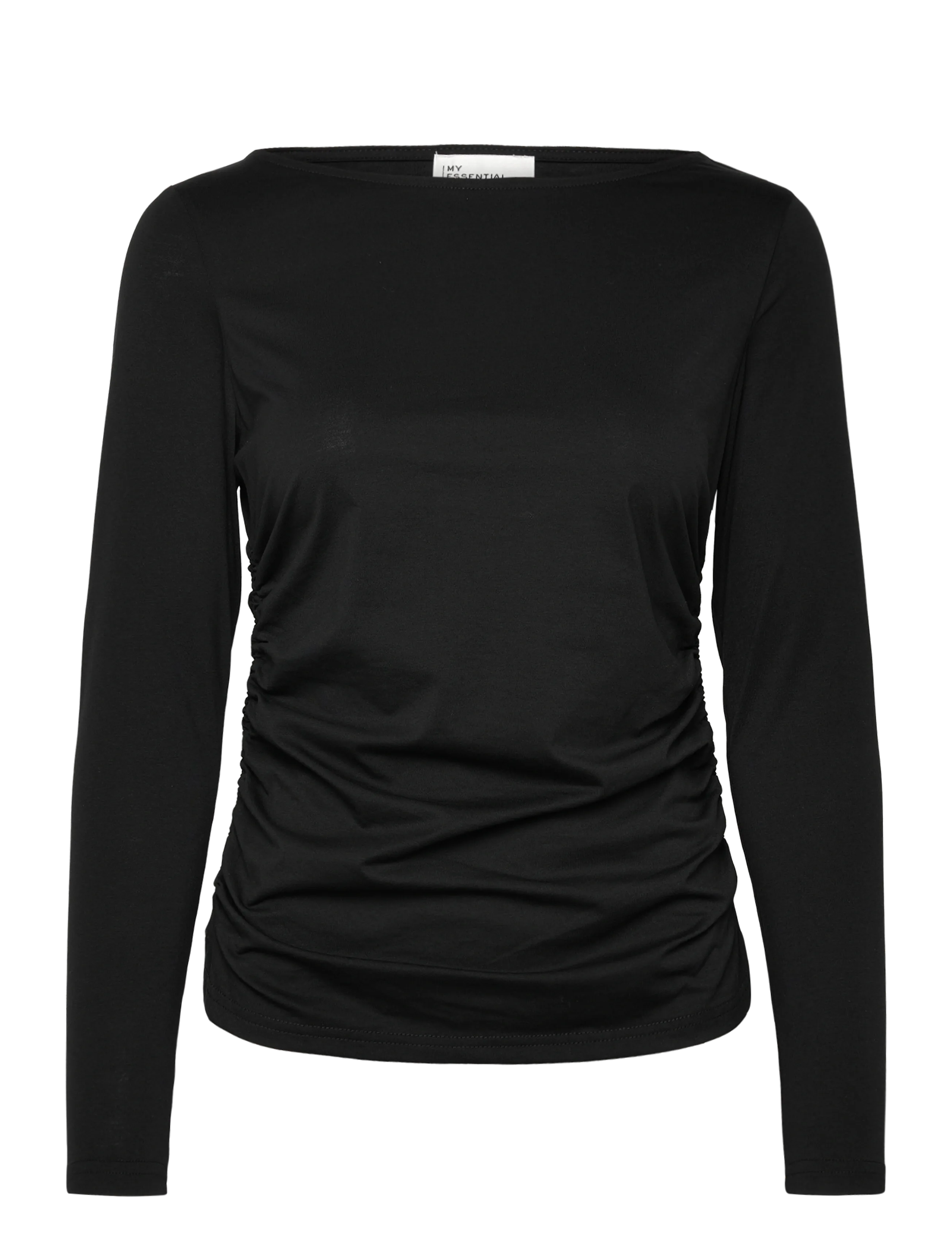 My Essential Wardrobe Leamw Blouse, Kvinder, Rynket Bluse, Sort, Str: XS