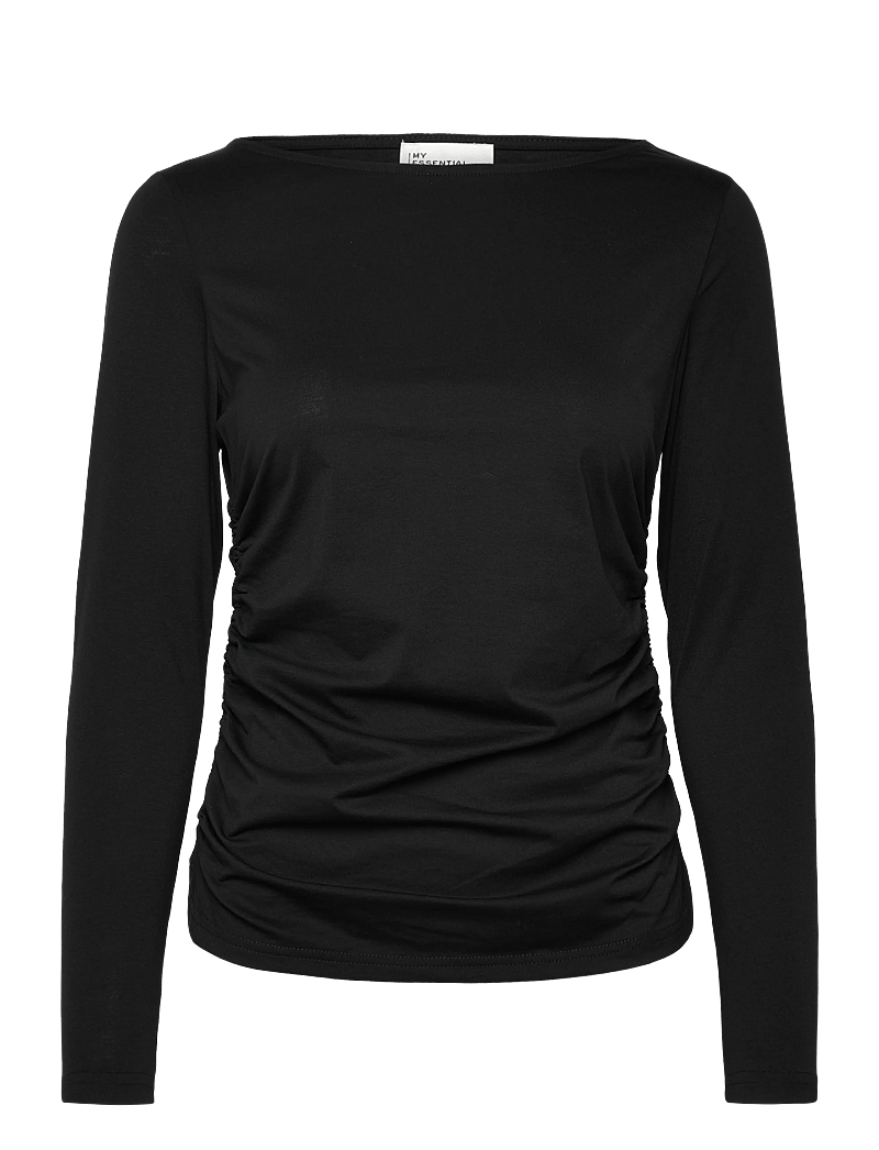 My Essential Wardrobe - LeaMW Blouse - langärmlige tops - black - 0