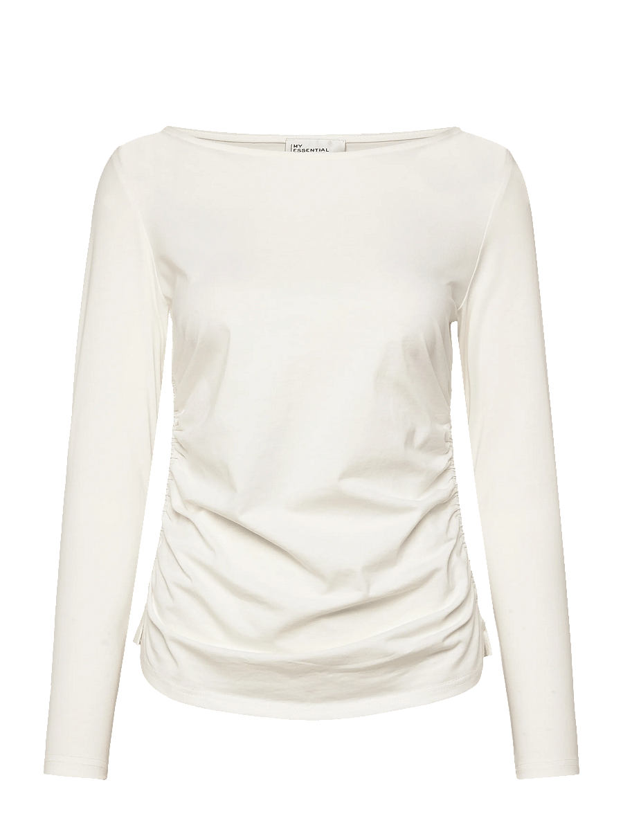 My Essential Wardrobe - LeaMW Blouse - langärmlige tops - snow white - 0