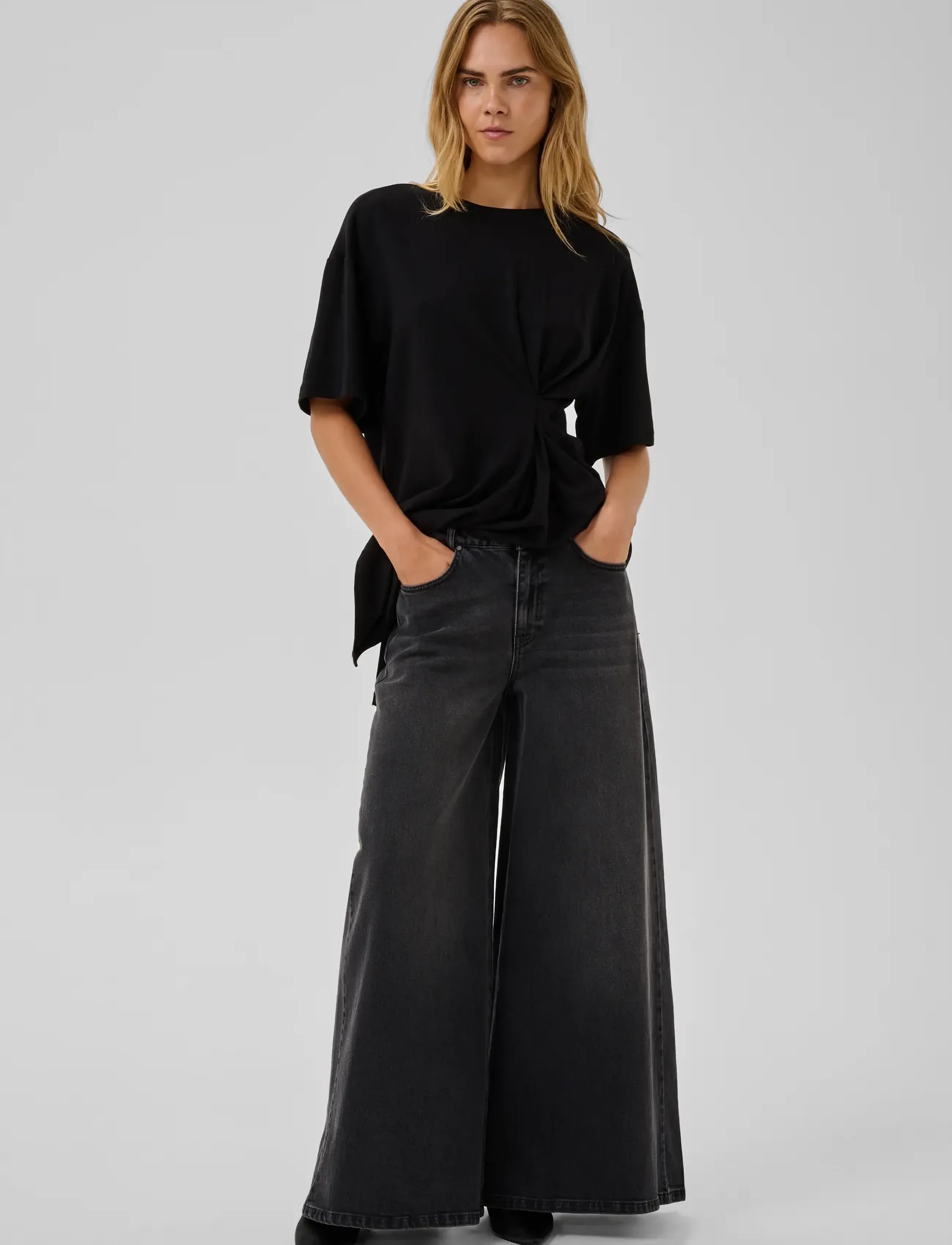 My Essential Wardrobe - Jeans Wide MWDicte 139 - hosen mit weitem bein - black retro wash - 3