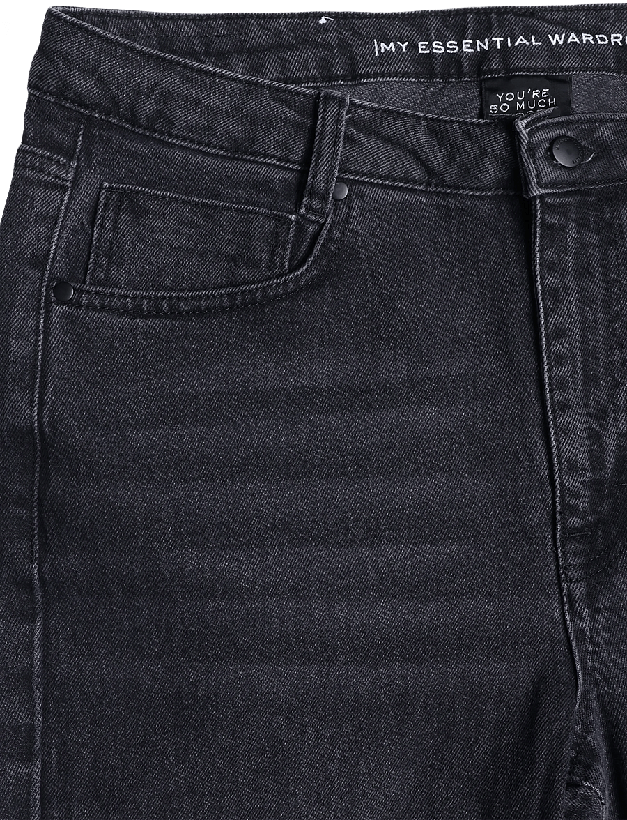 My Essential Wardrobe - JEANS STRAIGHT 07 THE ISA 139 - straight jeans - black retro wash - 2