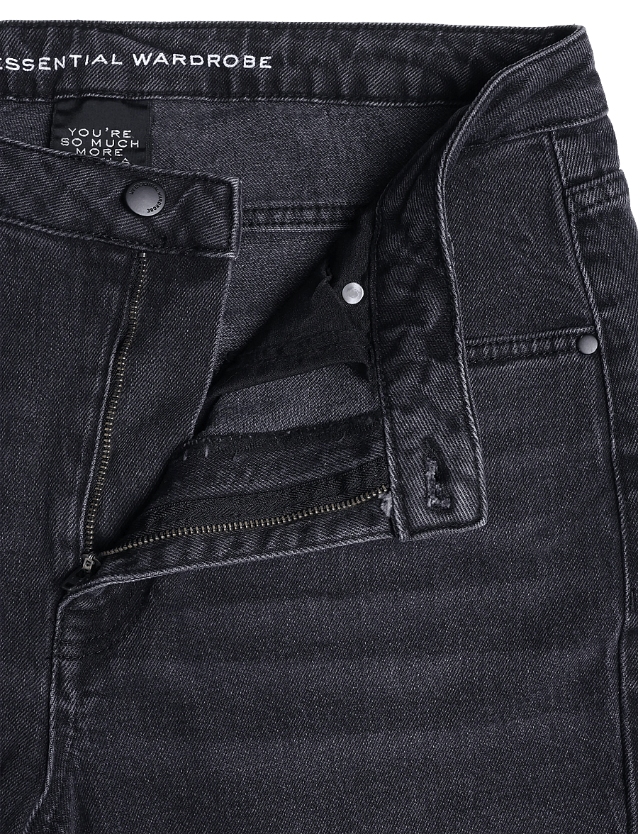 My Essential Wardrobe - JEANS STRAIGHT 07 THE ISA 139 - straight jeans - black retro wash - 3