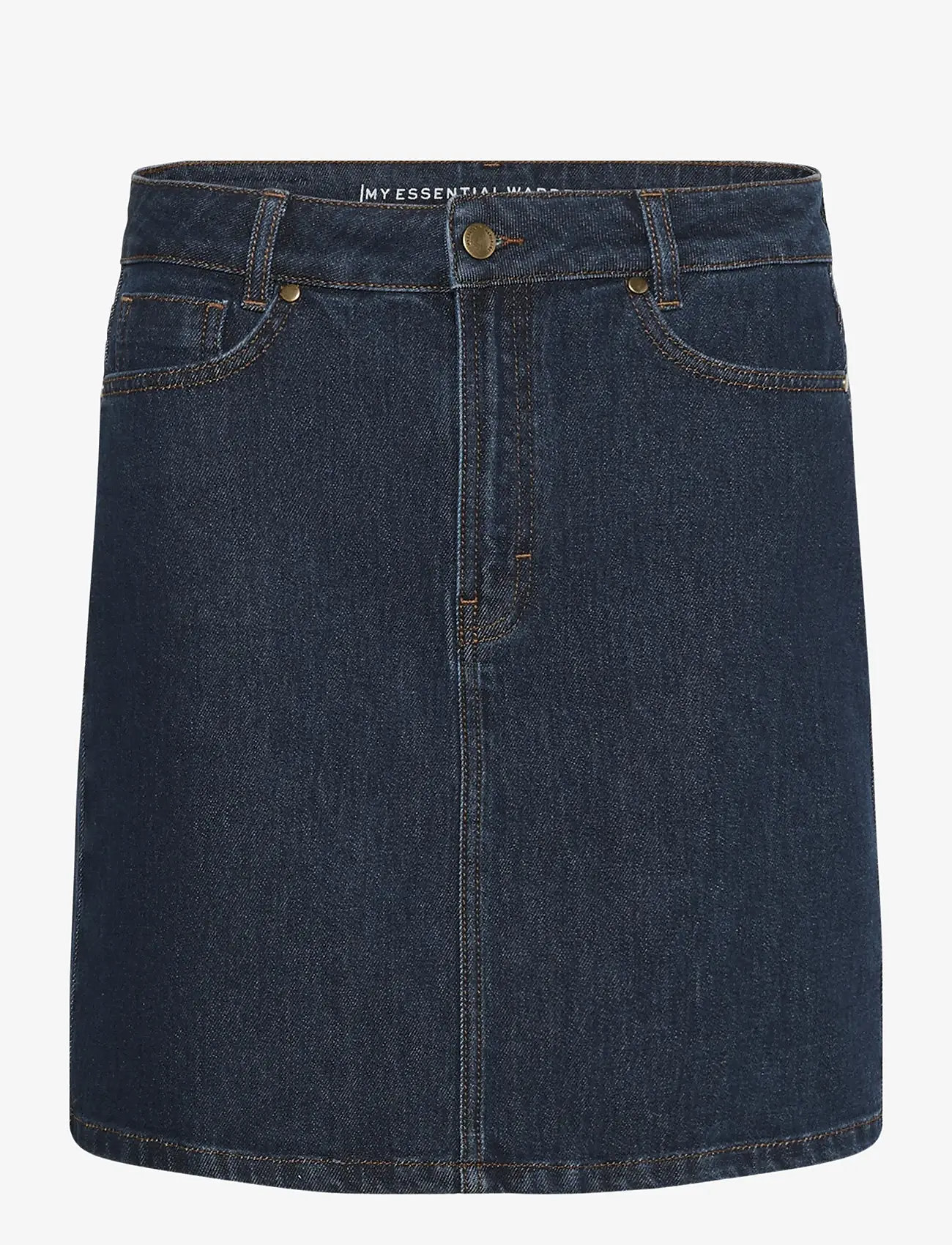 My Essential Wardrobe - MWCady 139 Mid Skirt - jeanskjolar - dark blue un-wash - 1