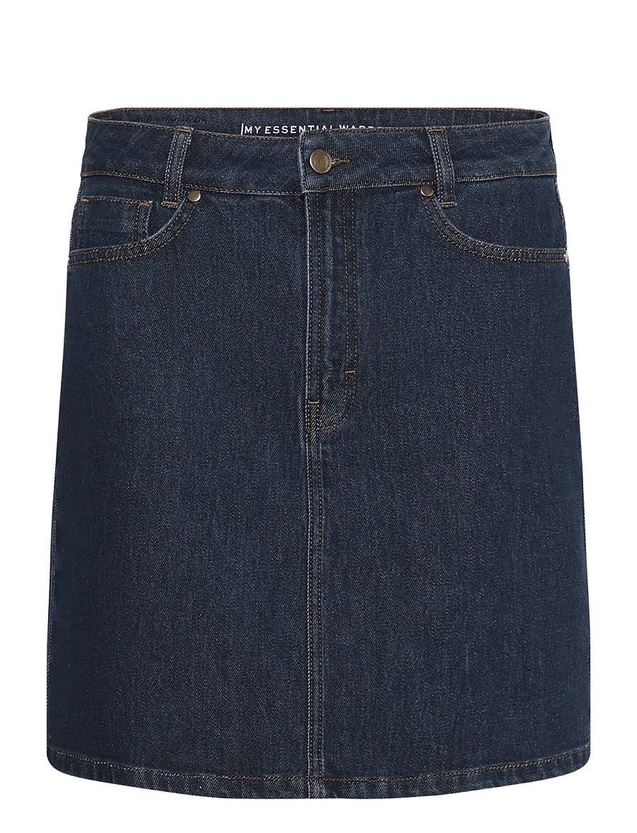 My Essential Wardrobe - MWCady 139 Mid Skirt - jeansröcke - dark blue un-wash - 1