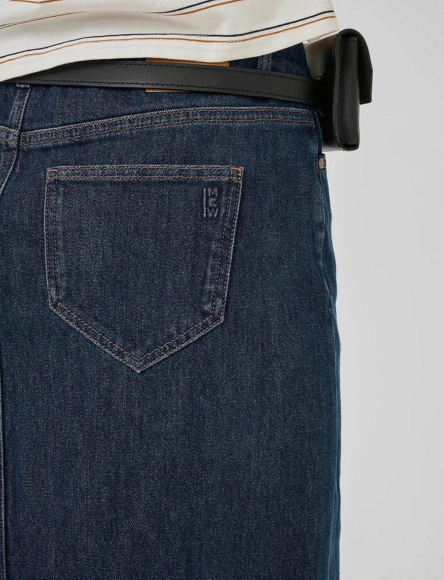My Essential Wardrobe - MWCady 139 Mid Skirt - jeansröcke - dark blue un-wash - 5