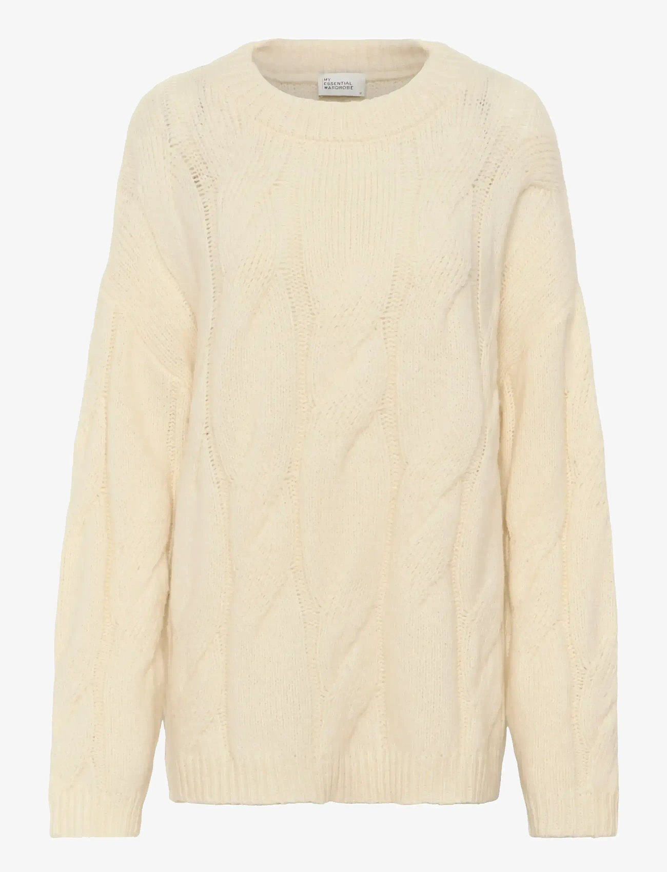 My Essential Wardrobe - WillMW Knit Pullover - stickade tröjor - snow white - 1