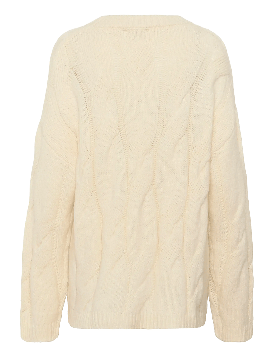 My Essential Wardrobe - WillMW Knit Pullover - kampsunid - snow white - 2