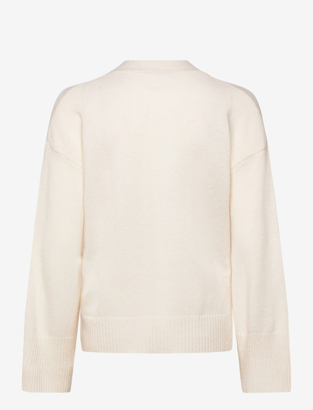 My Essential Wardrobe - HuxiMW V-Neck Pullover - striktrøjer - snow white - 1