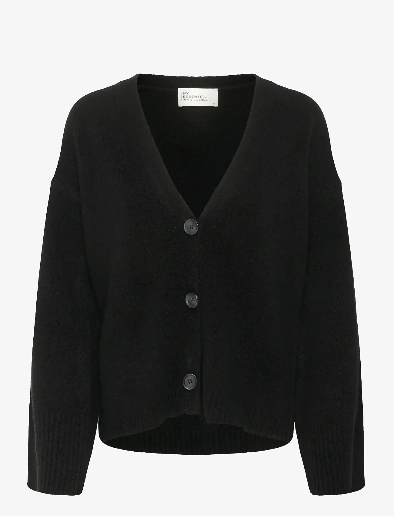 My Essential Wardrobe - HuxiMW Knit Cardigan - cardigans - black - 1