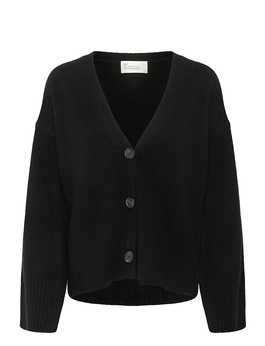 My Essential Wardrobe - HuxiMW Knit Cardigan - cardigans - black - 1