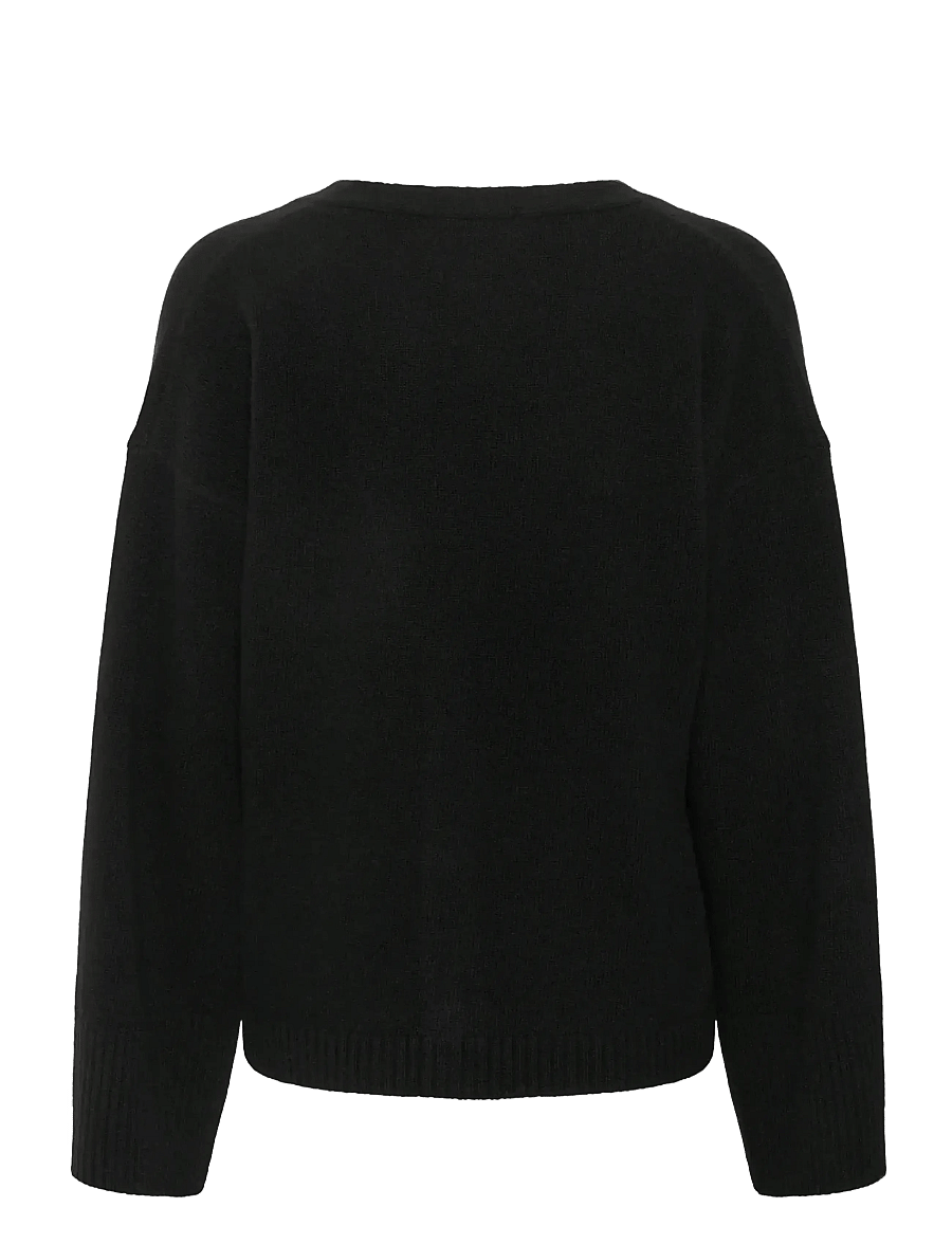 My Essential Wardrobe - HuxiMW Knit Cardigan - cardigans - black - 2