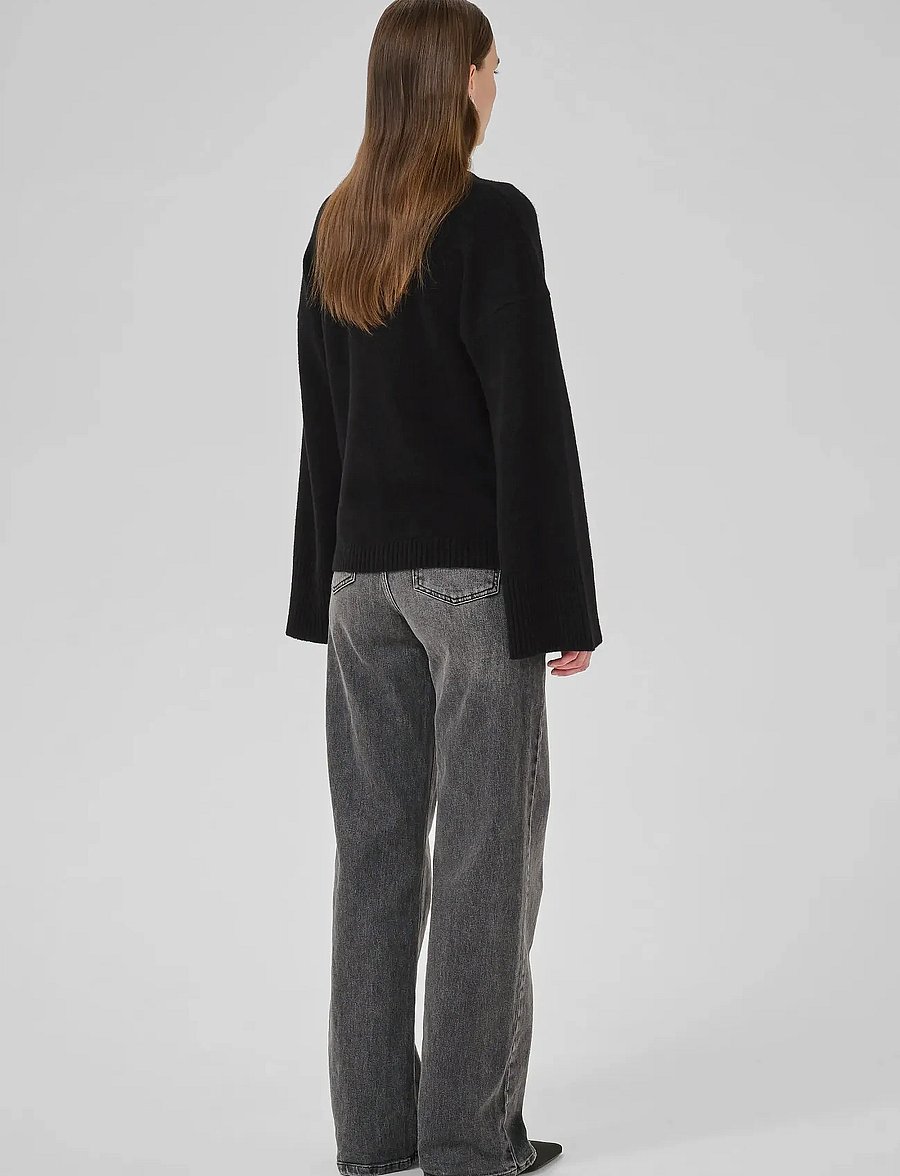 My Essential Wardrobe - HuxiMW Knit Cardigan - cardigans - black - 4
