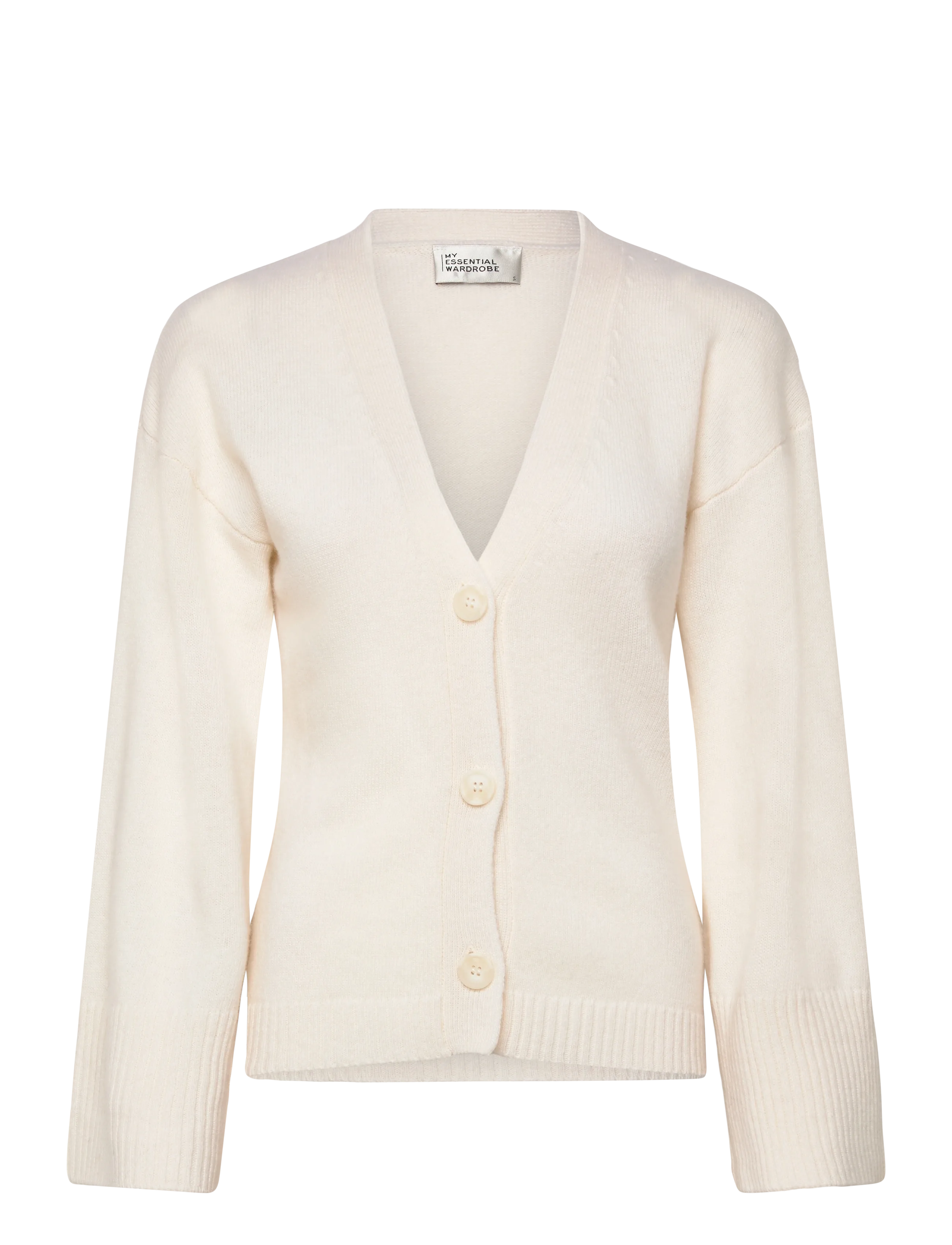 My Essential Wardrobe Huximw Knit Cardigan, L, White, Strik > Cardigans, Dame